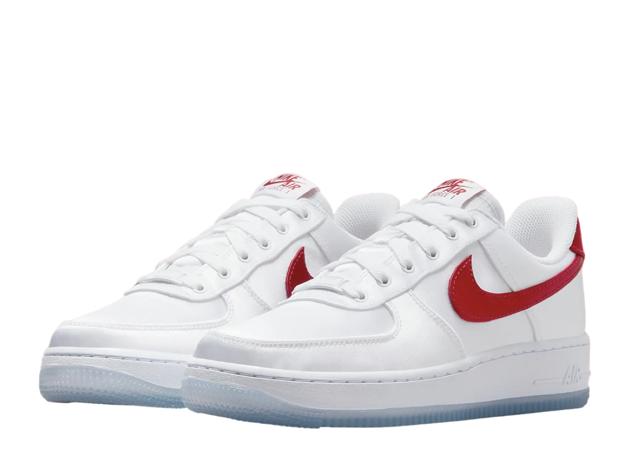 Nike Air Force 1 Low Satin White Red (Women's) - photo 2