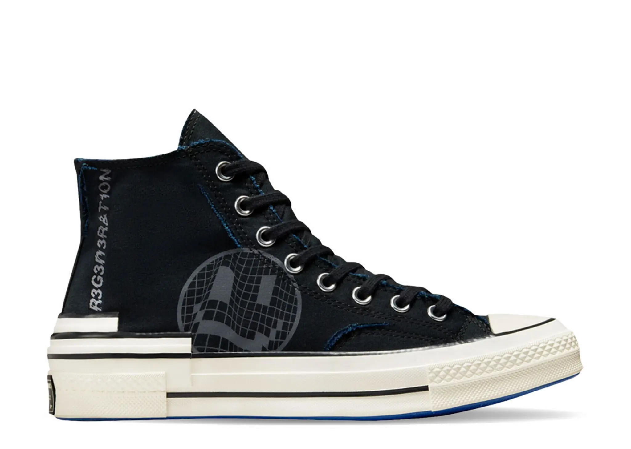 Converse Chuck 70 High Hacked Heel Tear Away Black