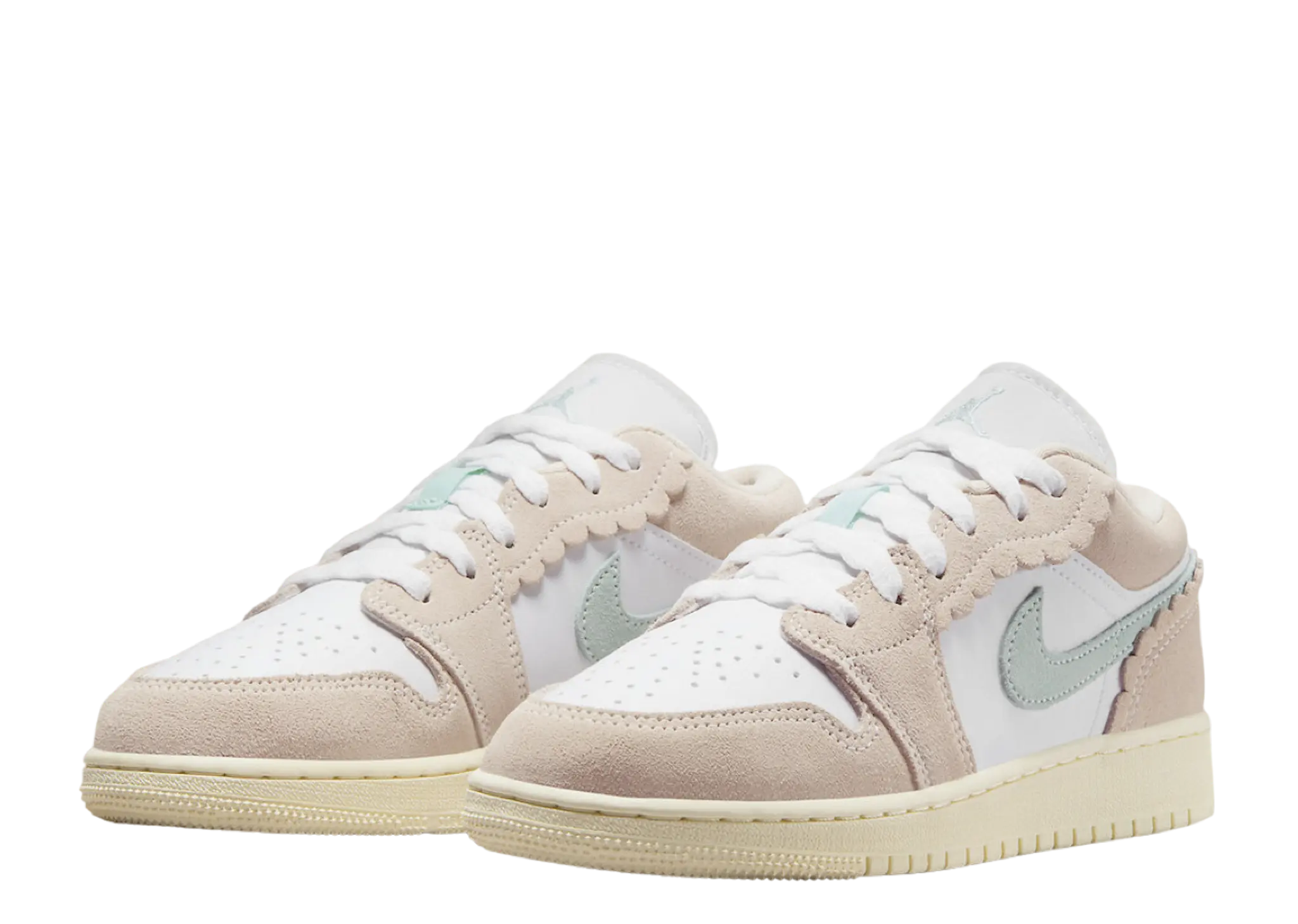Air Jordan 1 Low Crimp Suede Pink (Grade School) - photo 2
