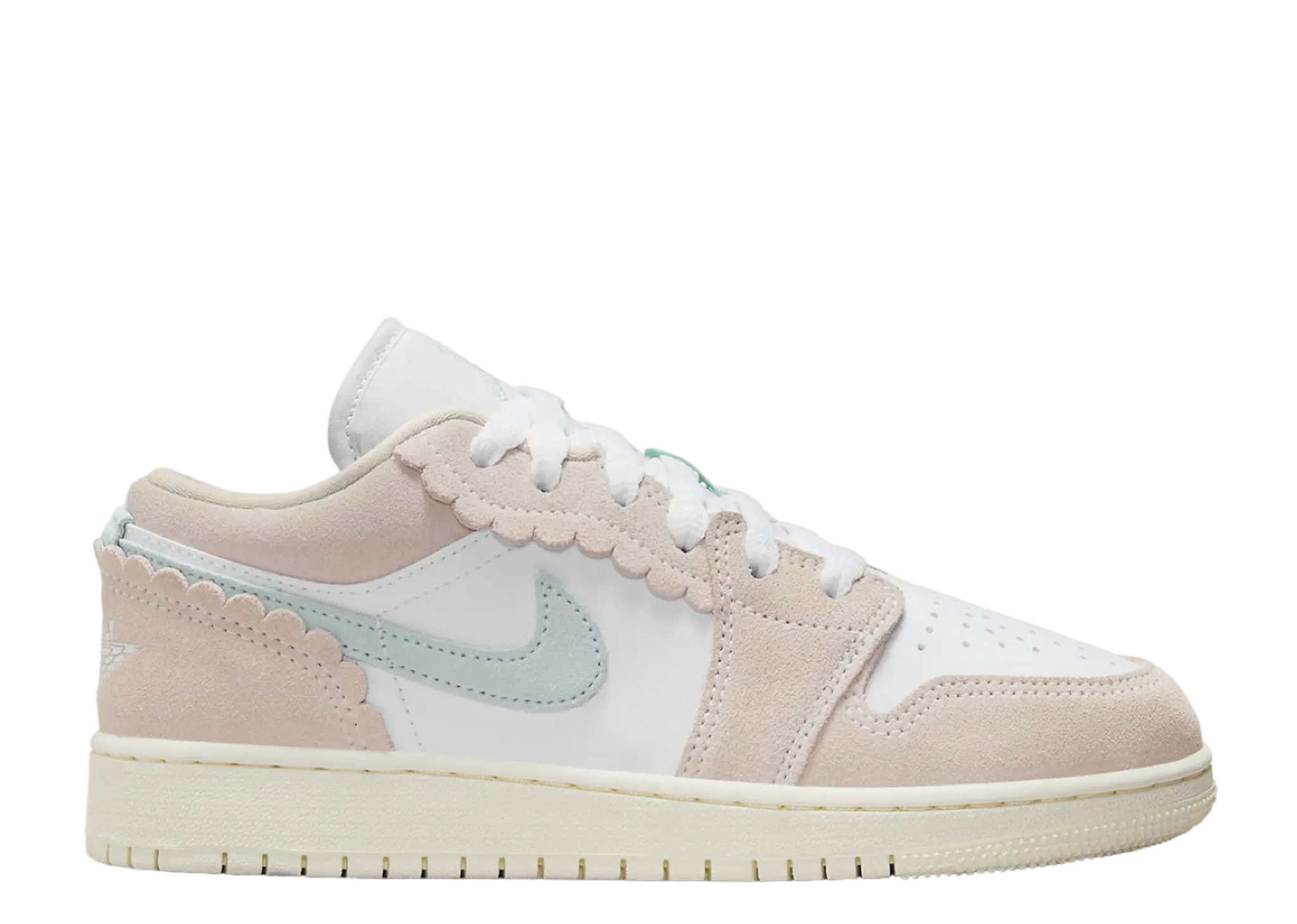 Air Jordan 1 Low Crimp Suede Pink (Grade School)