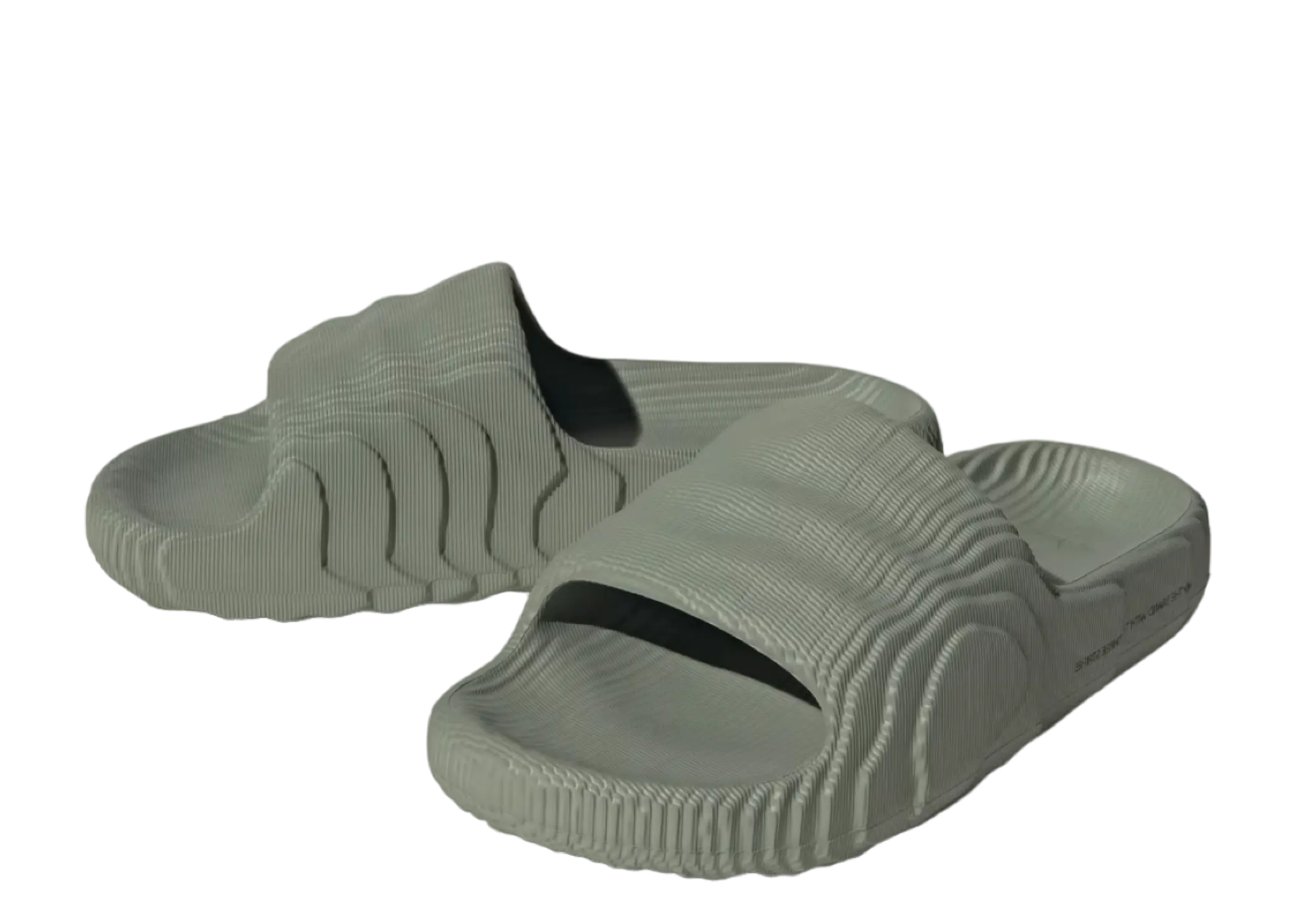 Adidas Adilette 22 Slides Silver Green - photo 2