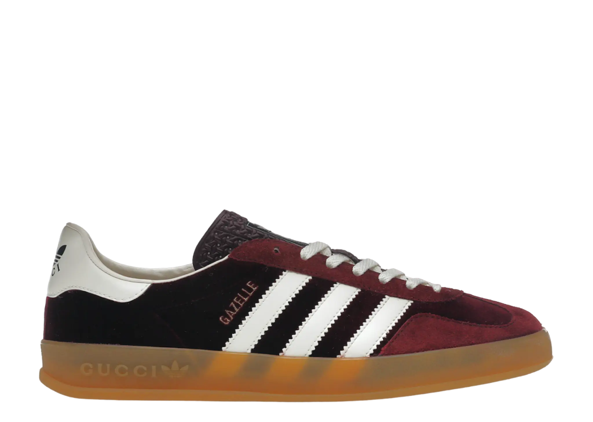 Adidas X Gucci Gazelle Burgundy Velvet