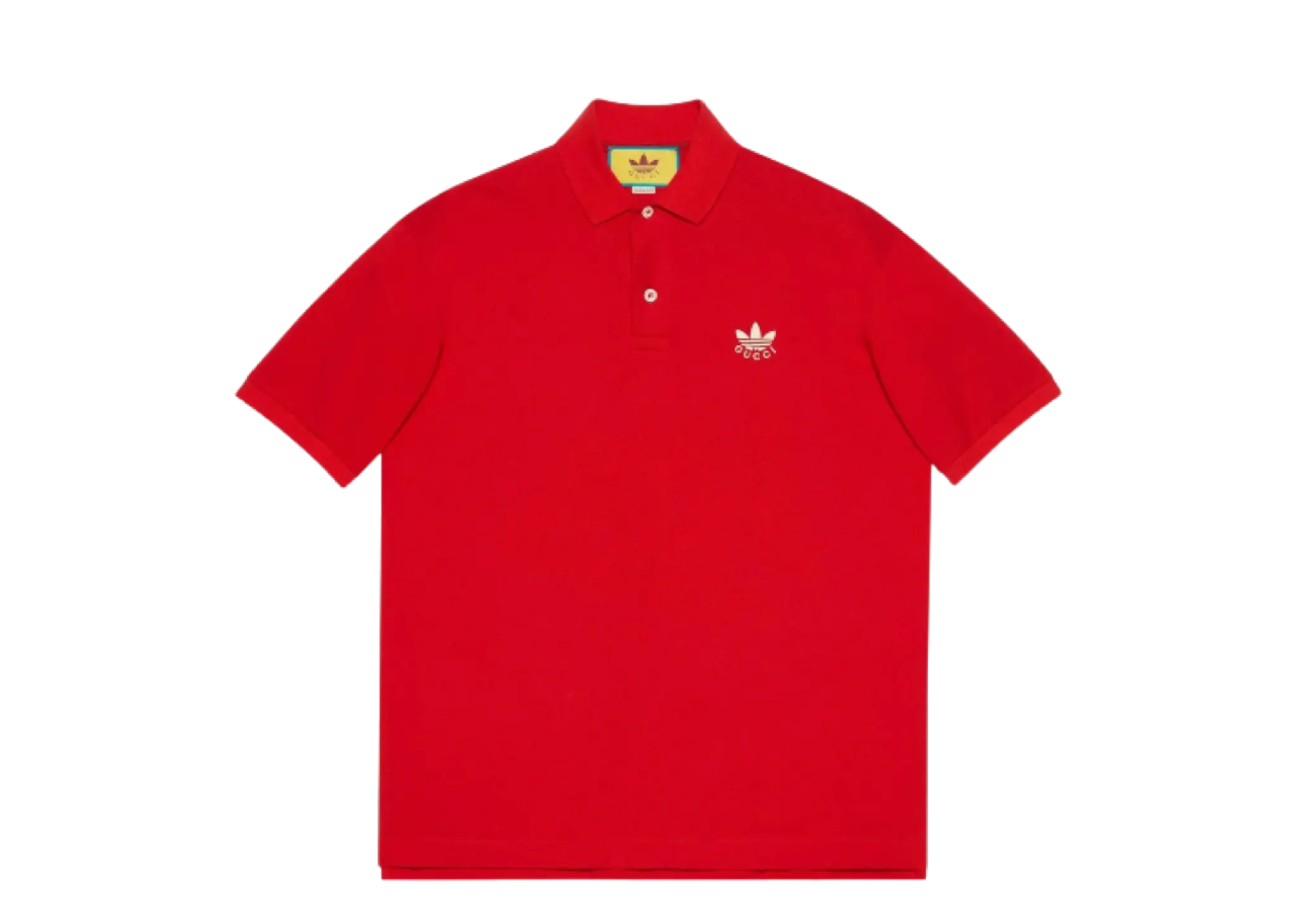Gucci X Adidas Cotton Piquet Polo Red