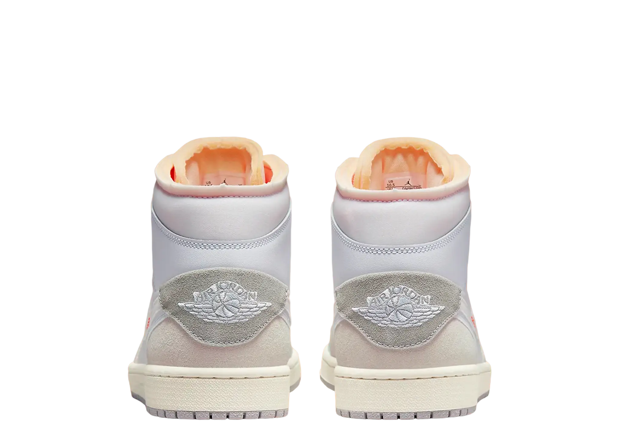 Air Jordan 1 Mid SE Craft Inside Out White Grey (Grade School) - photo 3
