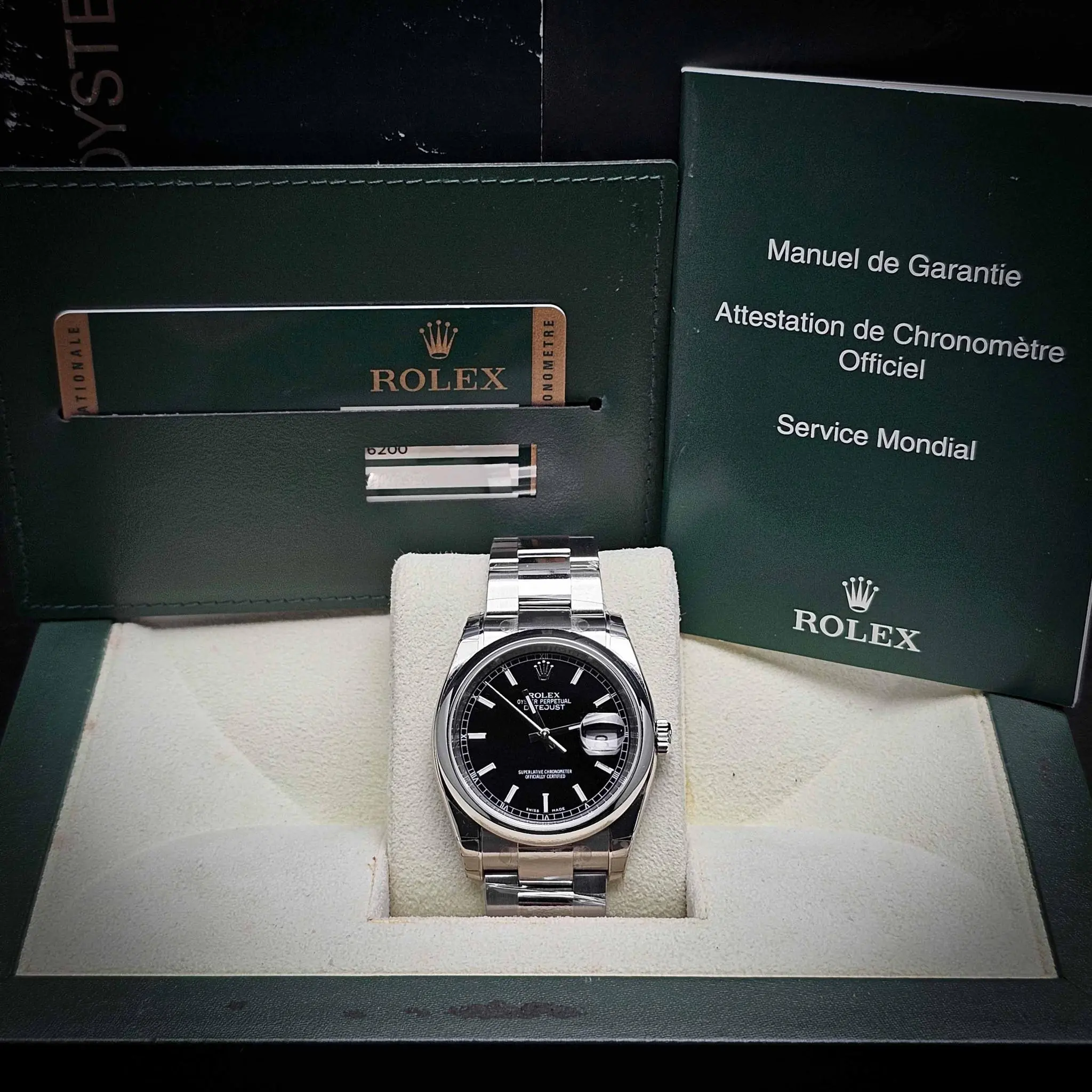 Rolex Datejust 36mm Black Dial Ref : 116200 - photo 6