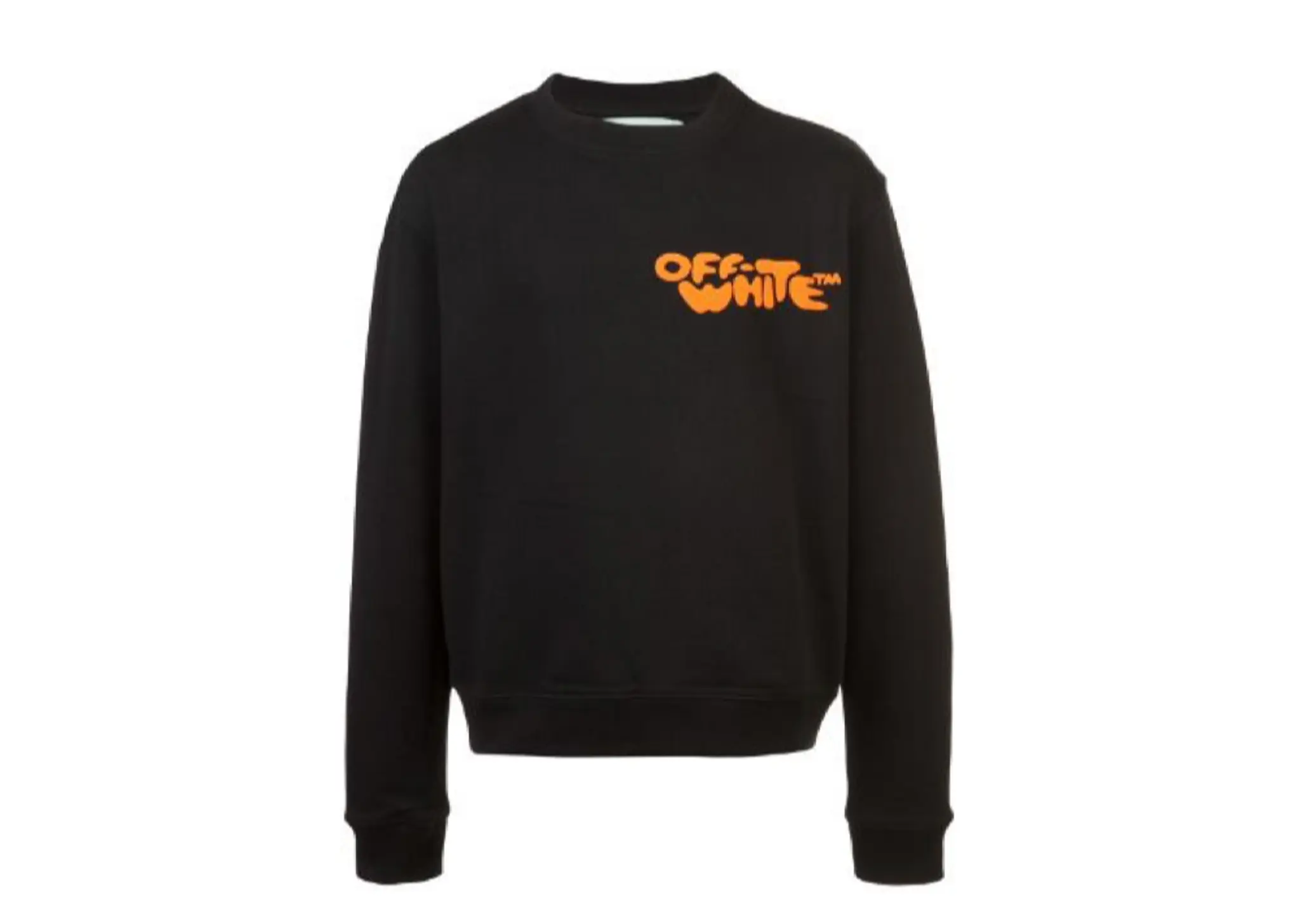 Off-White Black Bubble Font Print Crewneck