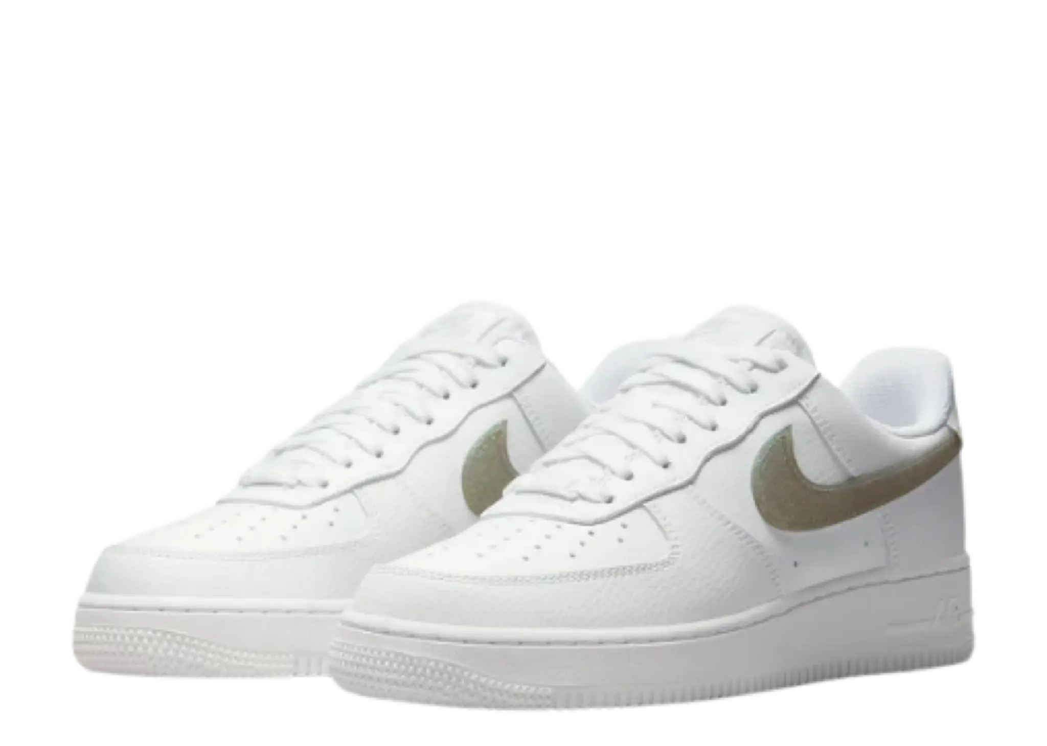 Nike Air Force 1 Low White Gold Glitter Swoosh (Women's) - photo 2