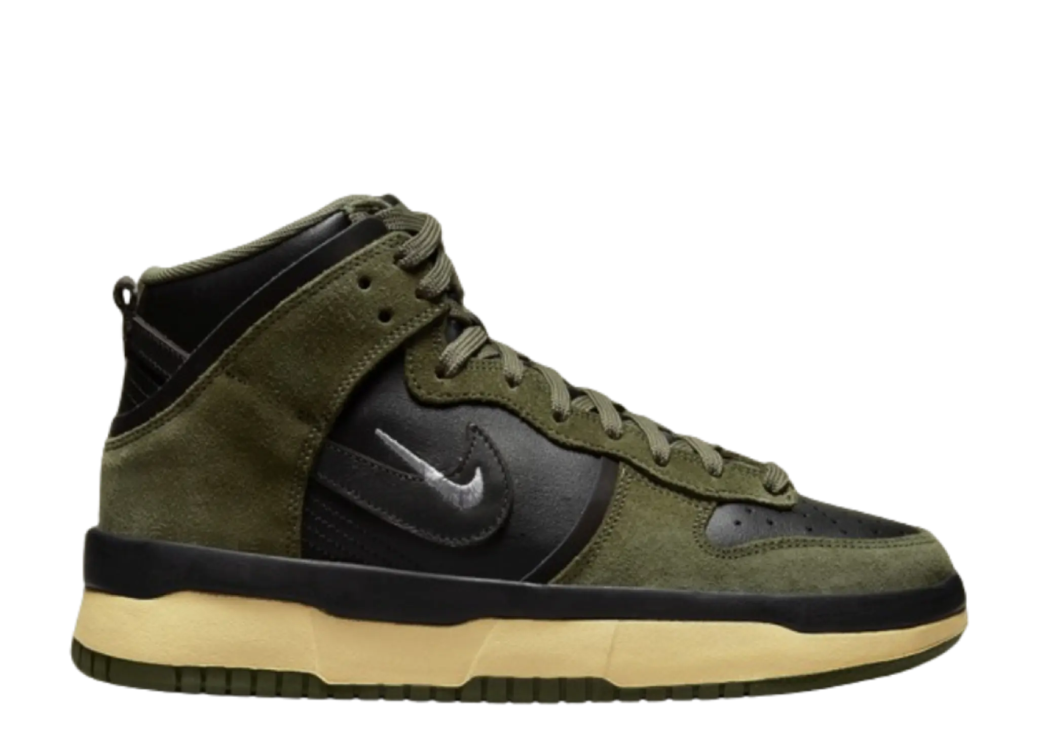 Nike Dunk High Up Medium Olive Black Velvet Brown Wolf Grey (Women's)