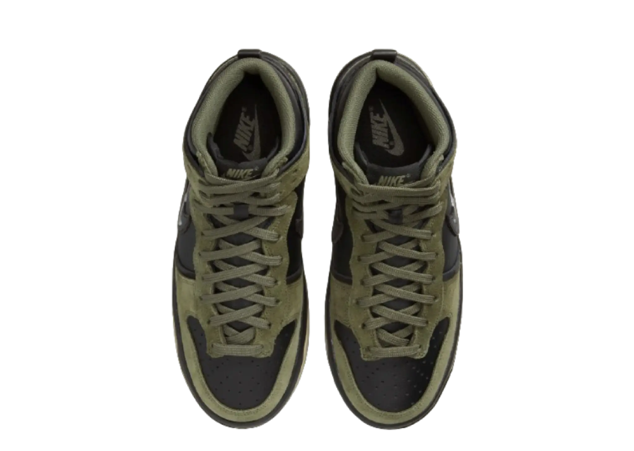 Nike Dunk High Up Medium Olive Black Velvet Brown Wolf Grey (Women's) - photo 3