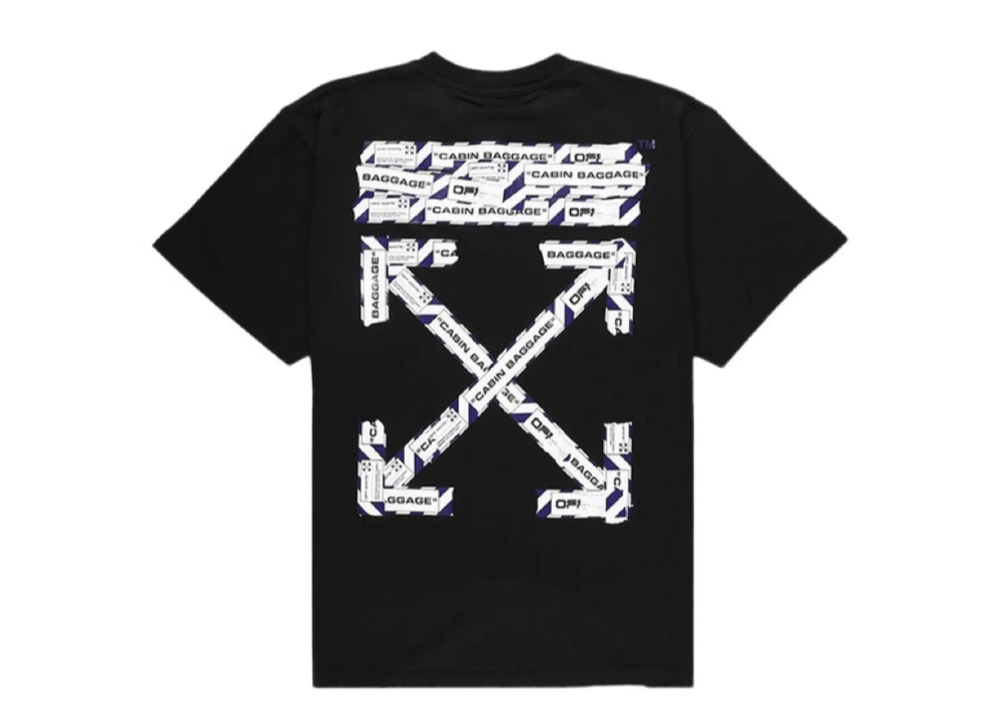 Off-White Slim Fit Airport Tape T-Shirt Black - photo 2