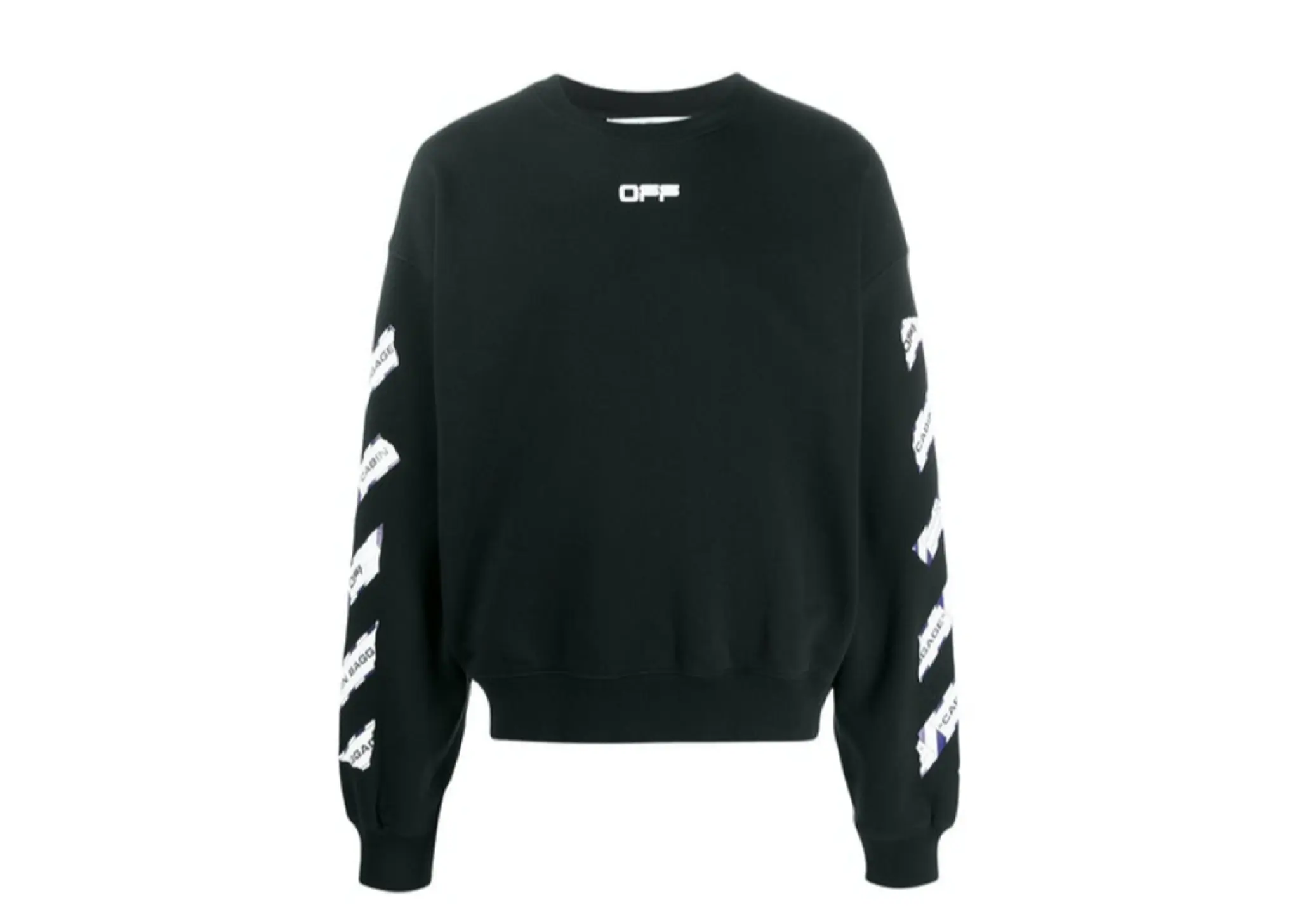 Off-White Airport Tape Arrows Diag Sweatshirt Black