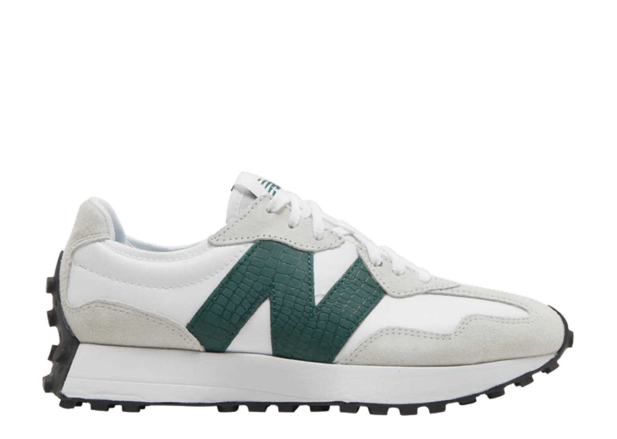 New Balance 327 White Nightwatch Green (Women's)