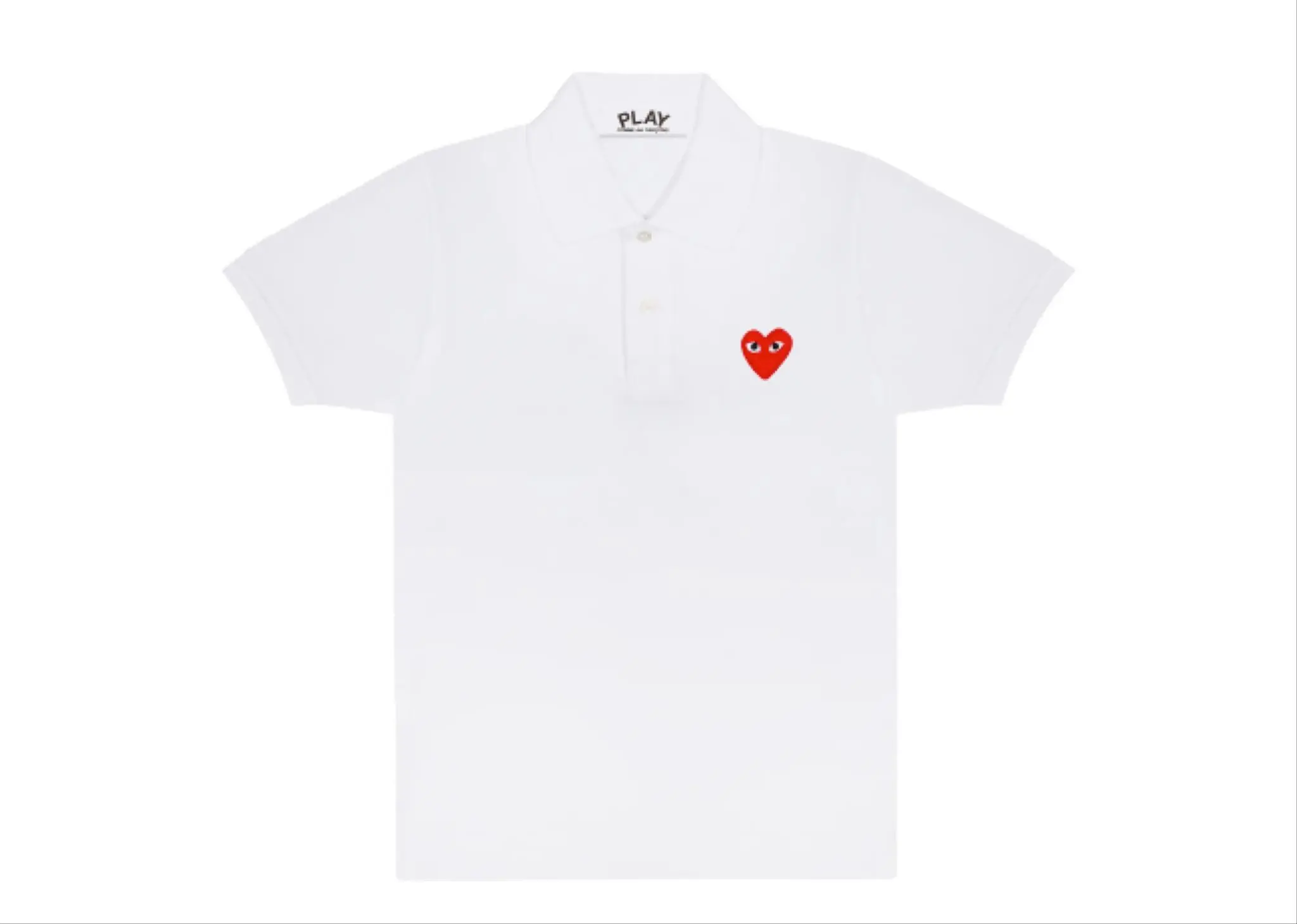 CDG Men's Comme Des Garçons Red Play Polo Shirt
