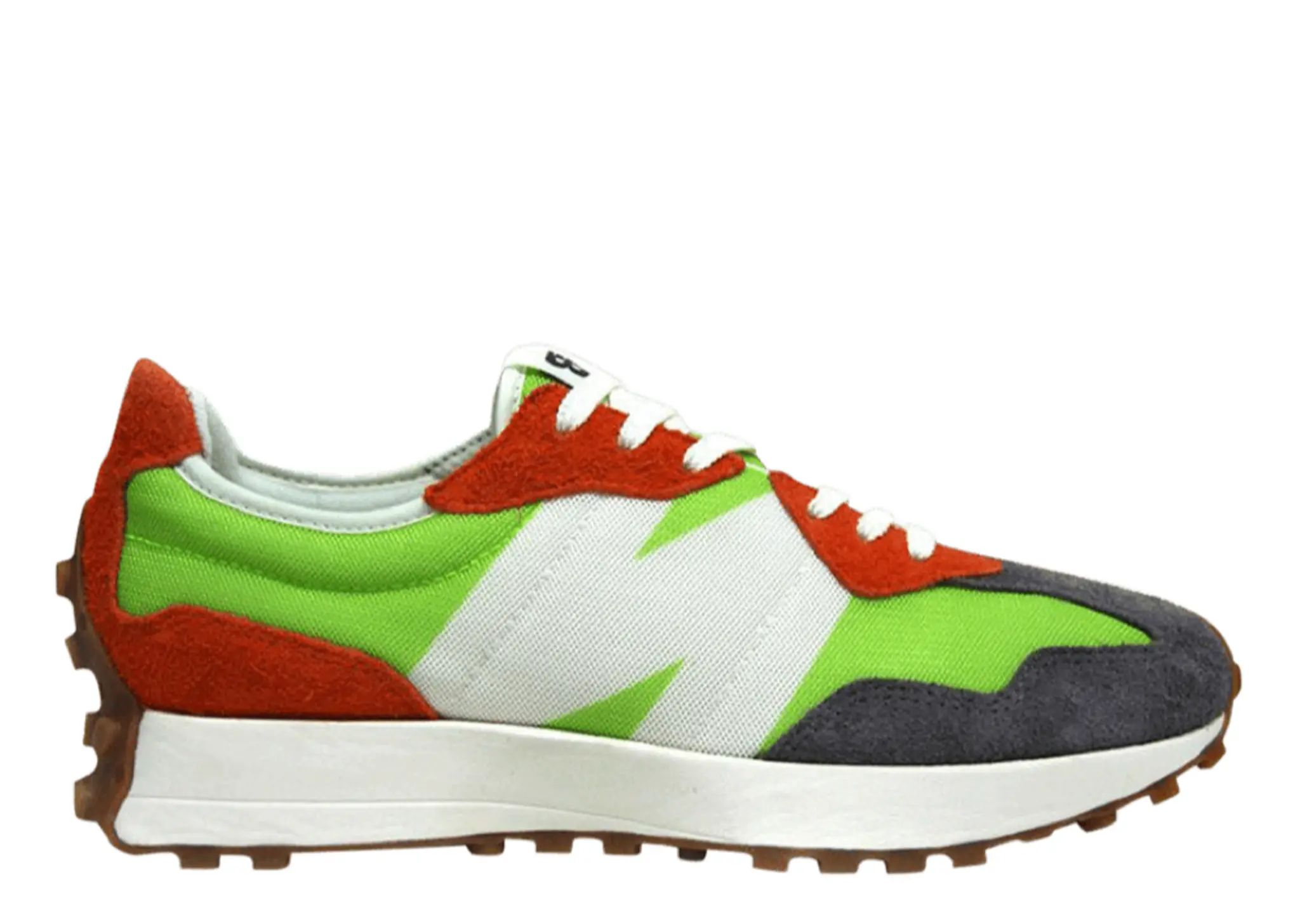 New Balance 327 Lime Green Red Grey