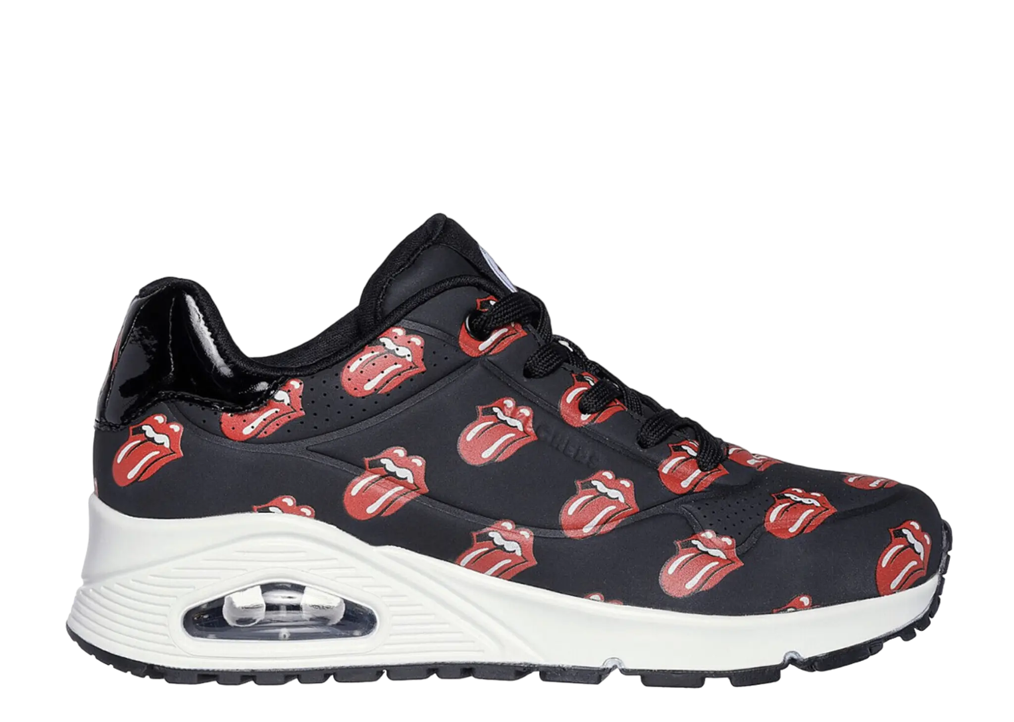 Skechers Rolling Stones Trainer Memory Foam Black Red (Women's)
