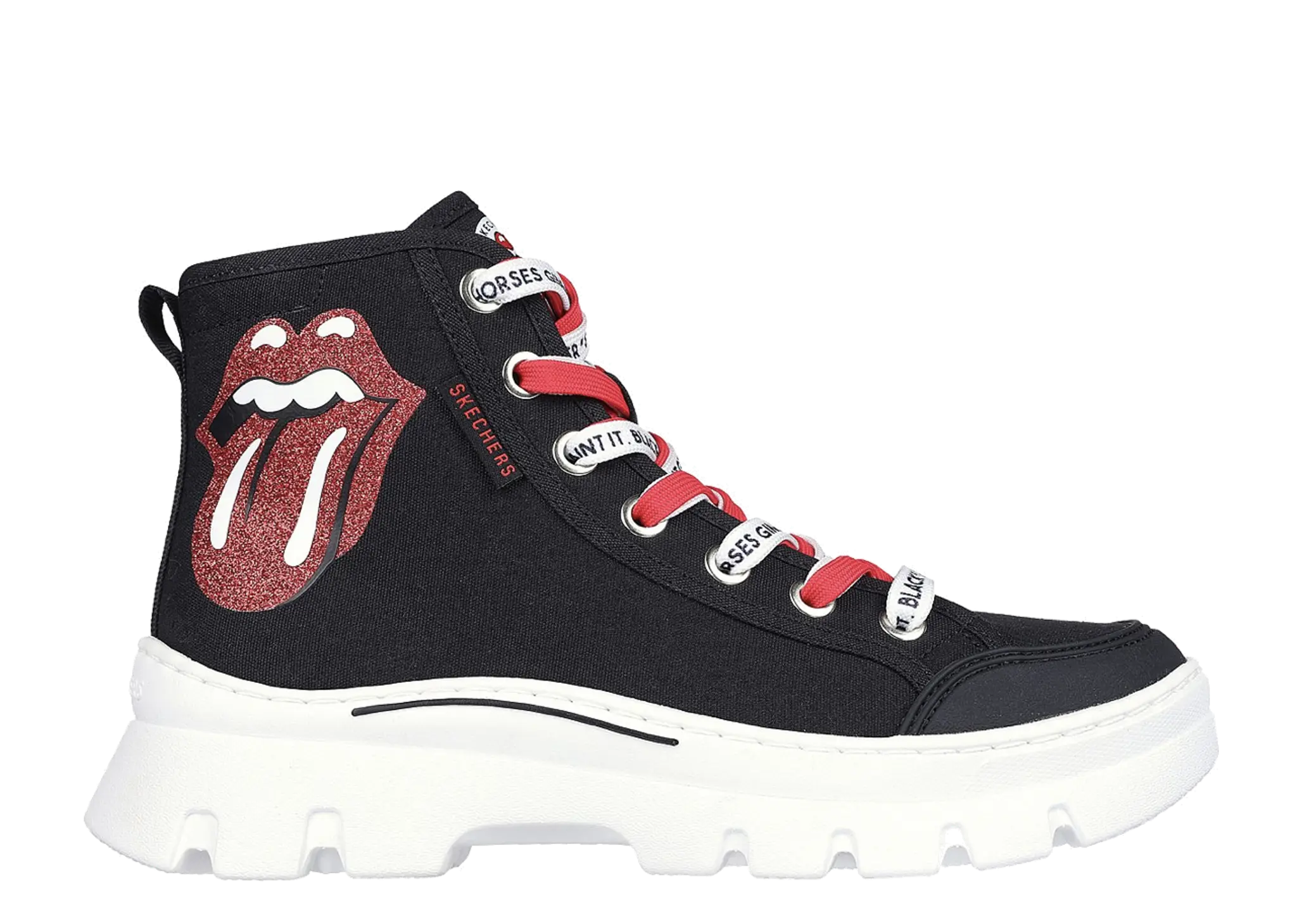 Skechers Rolling Stones Roadies Surge Black Red (Women's)