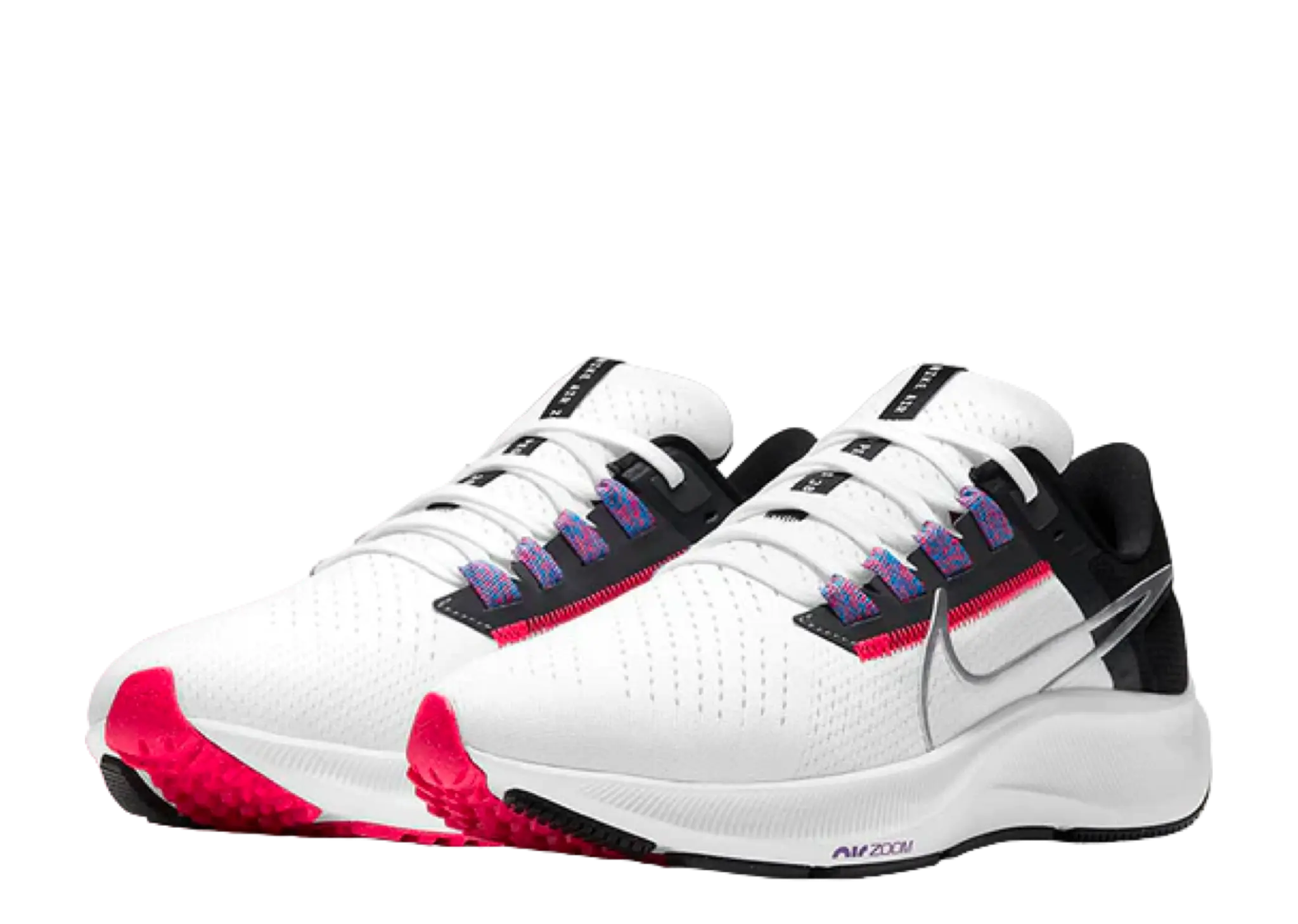Nike Air Zoom Pegasus 38 White Black Flash Crimson (Women's) - photo 2