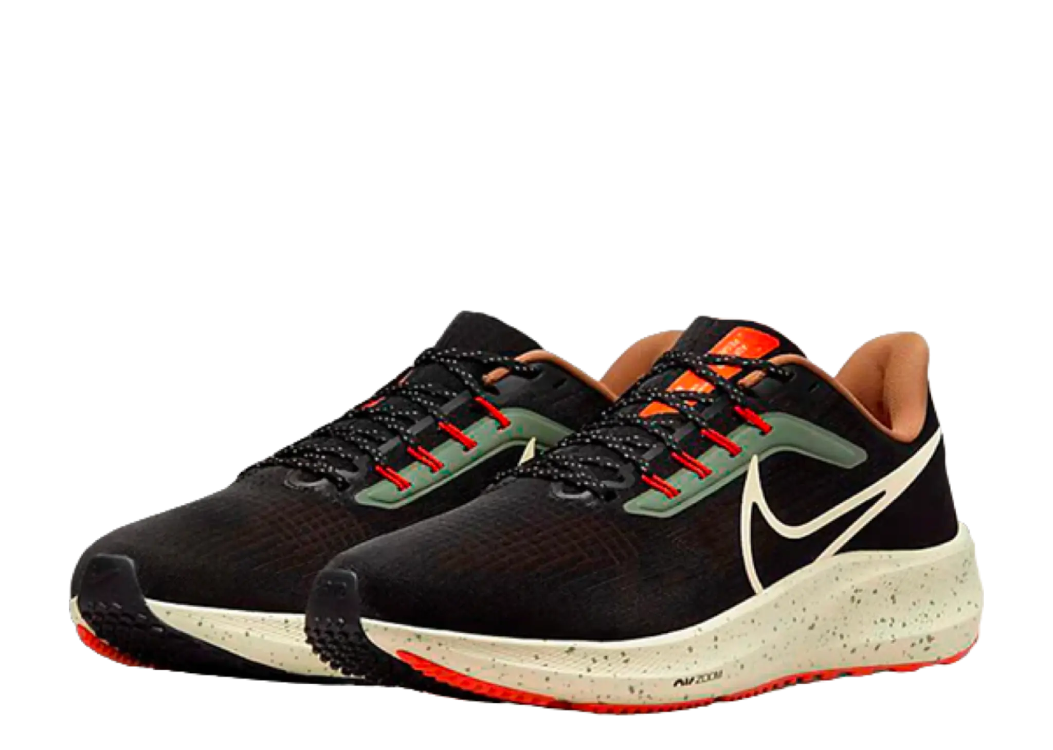 Nike Air Zoom Pegasus 39 Black Green Safety Orange - photo 2