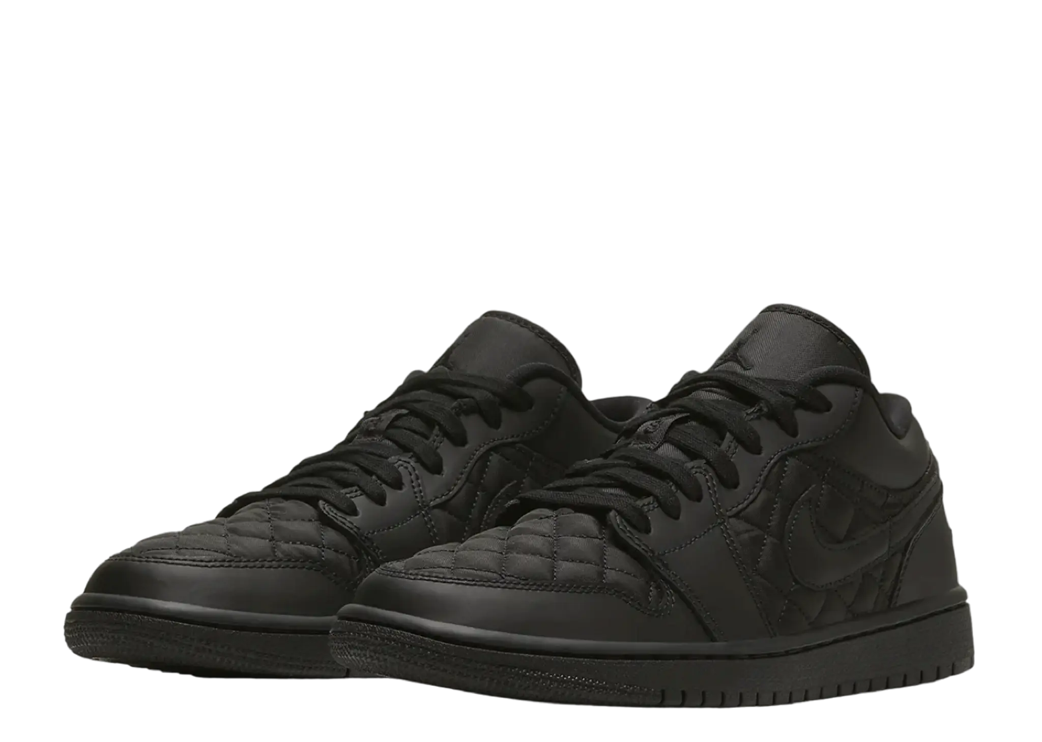 Air Jordan 1 Low Triple Black Quilted (Women's) - photo 2