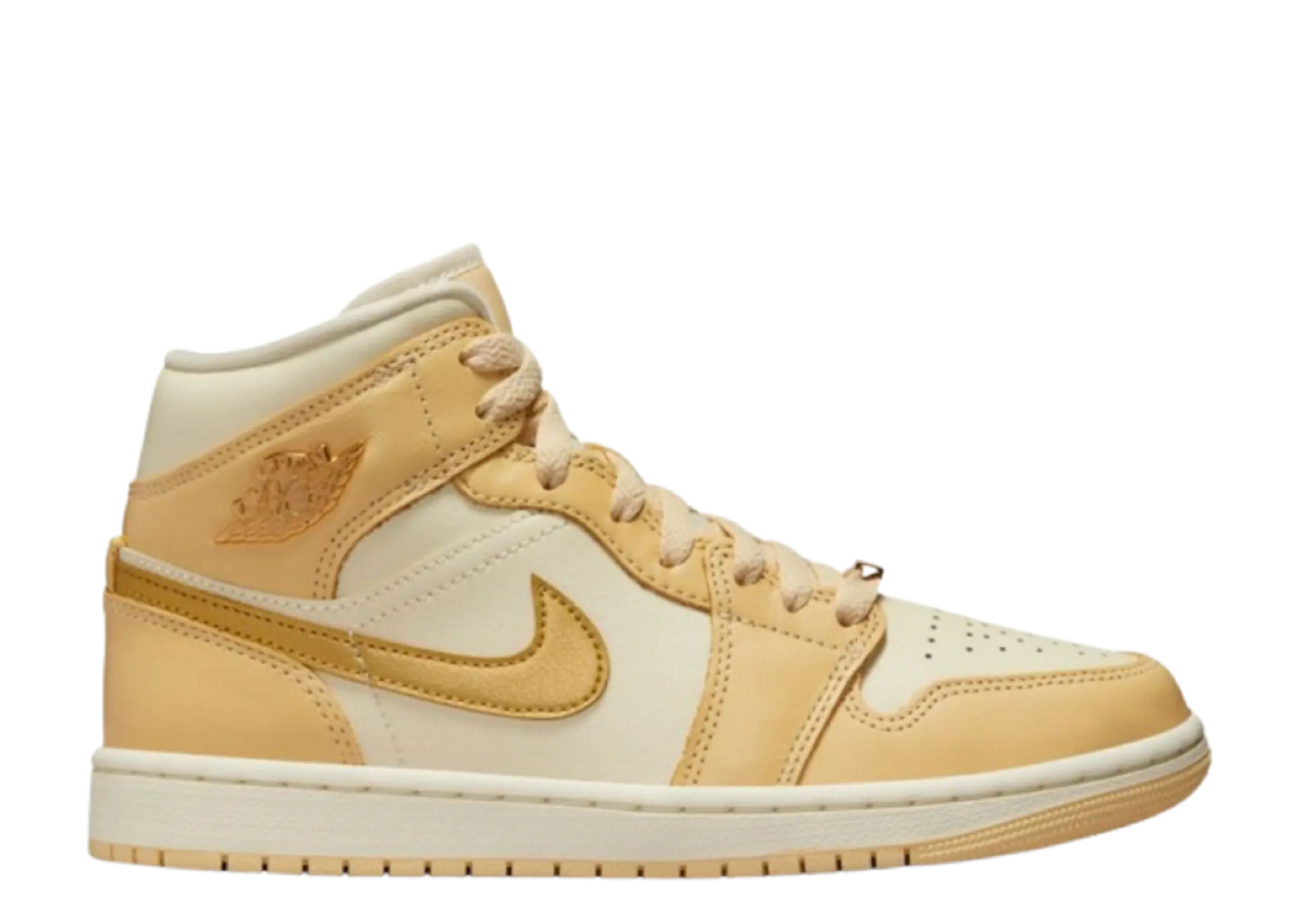 Jordan 1 Mid SE Pale Vanilla Metallic Gold (Women's)