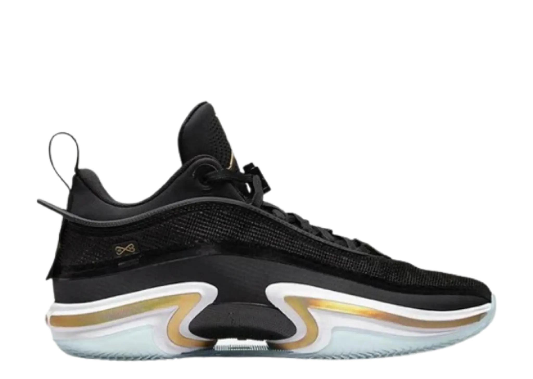 Jordan 36 Low Black Gold (Clear Sole)