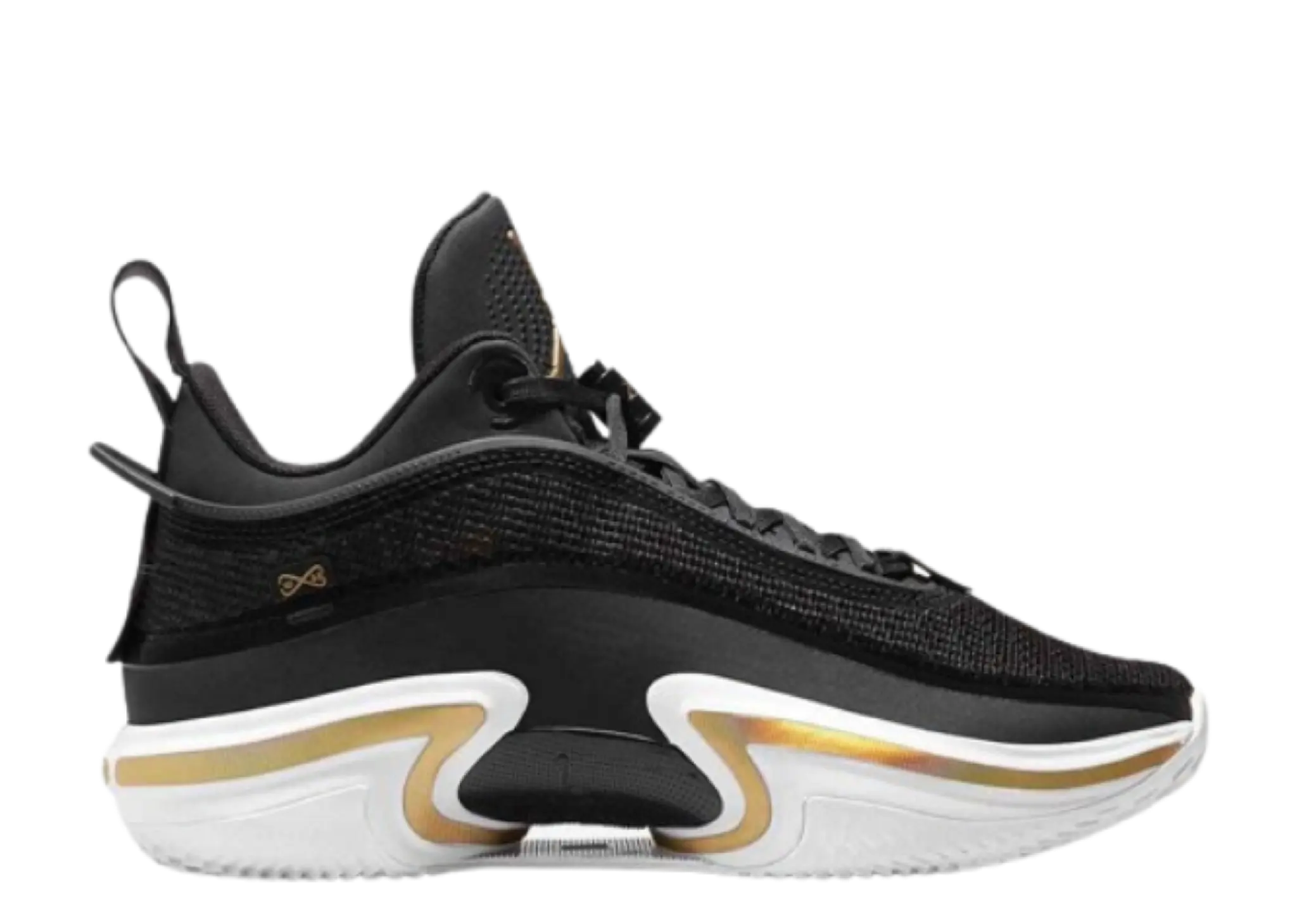 Jordan 36 Low PF Black Gold (White Sole)