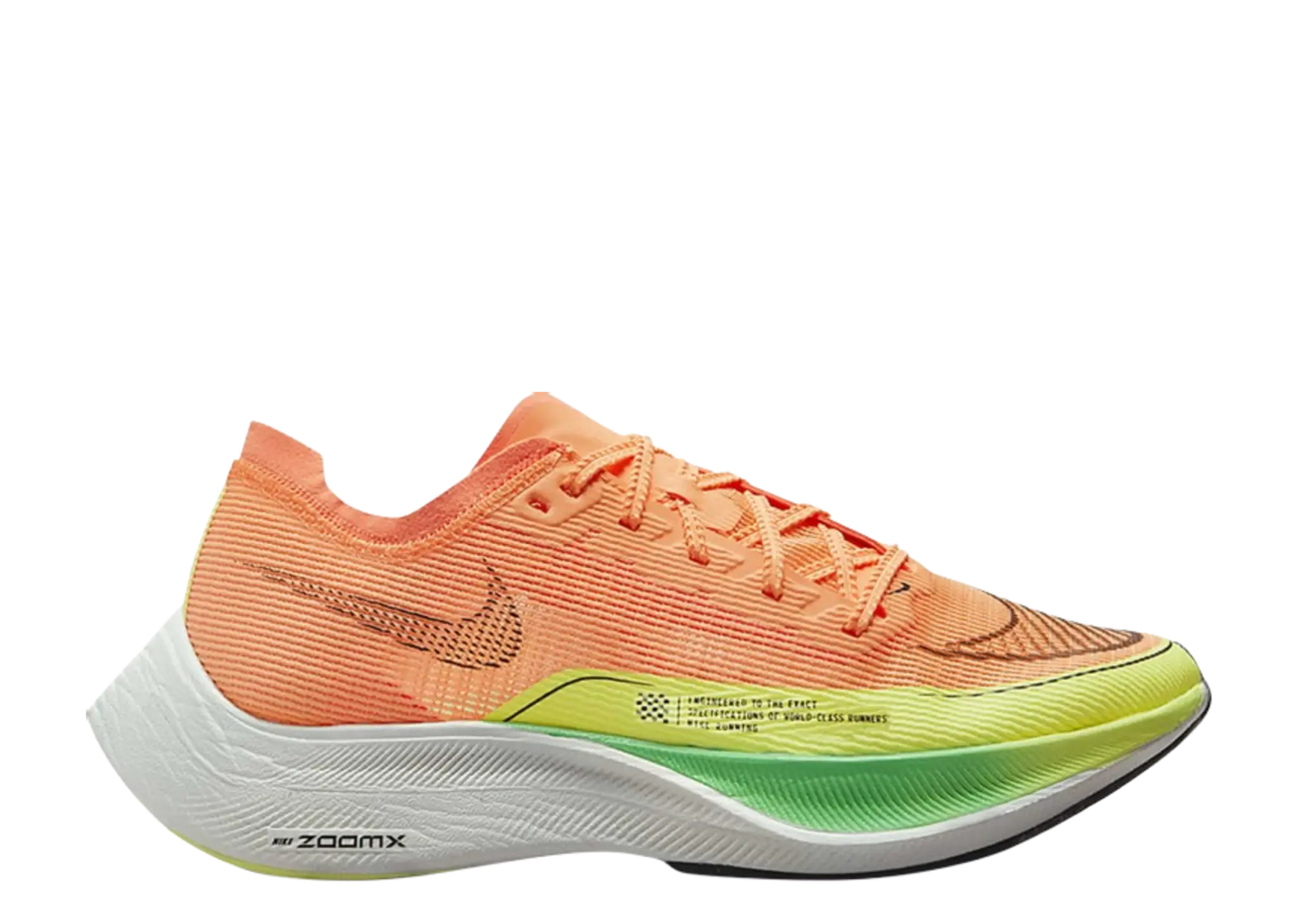 Nike ZoomX Vaporfly Next% 2 Peach Cream Green Shock (Women's)