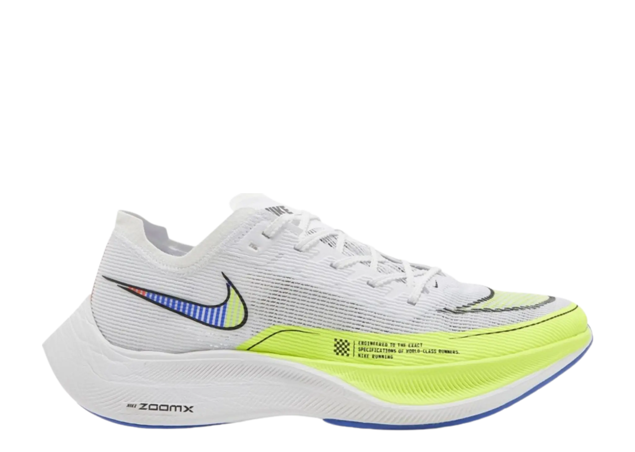 Nike ZoomX Vaporfly Next% 2 White Volt Racer Blue