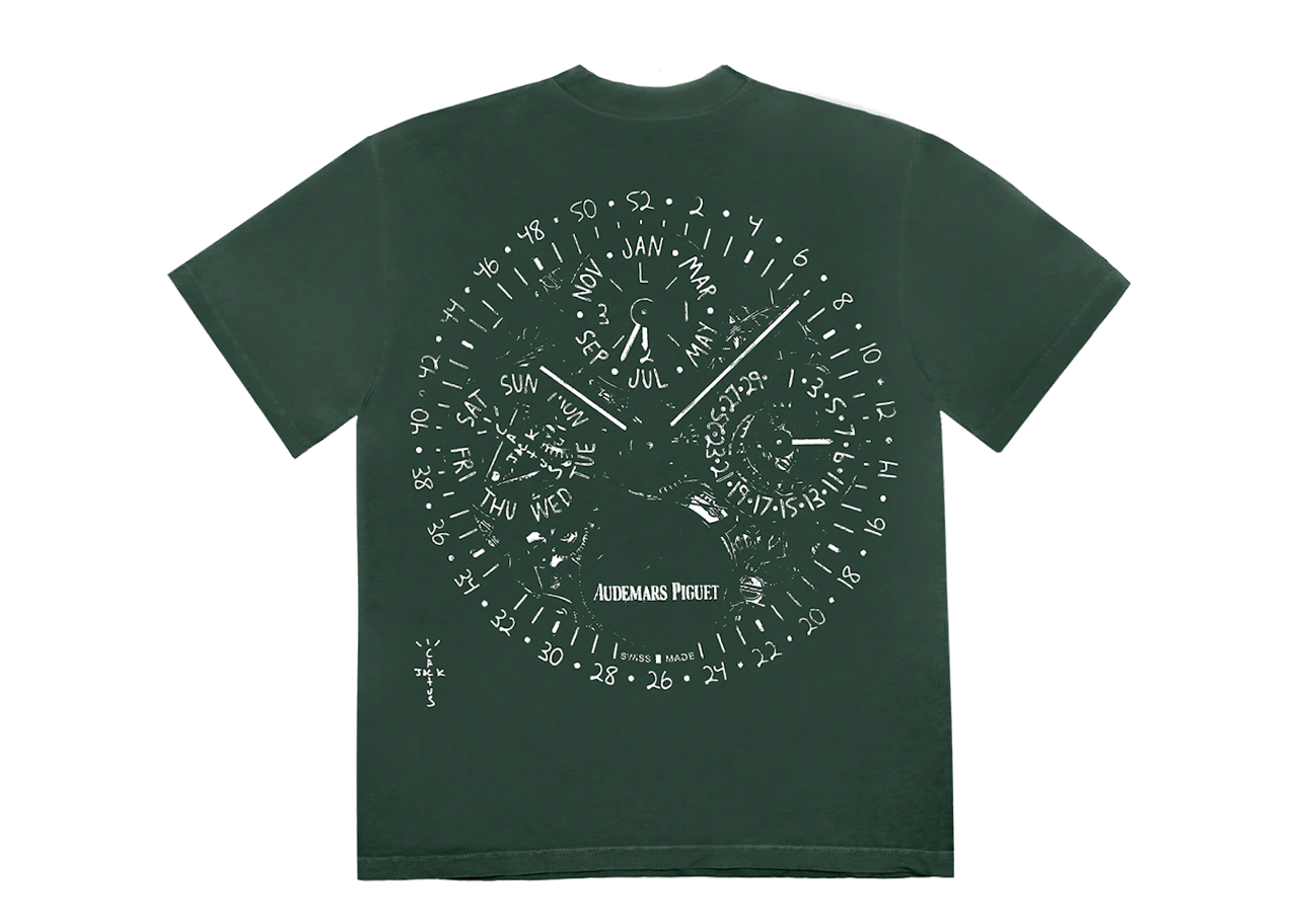 Travis Scott Cactus Jack x Audemars Piguet Watch Face Tee Green - photo 2