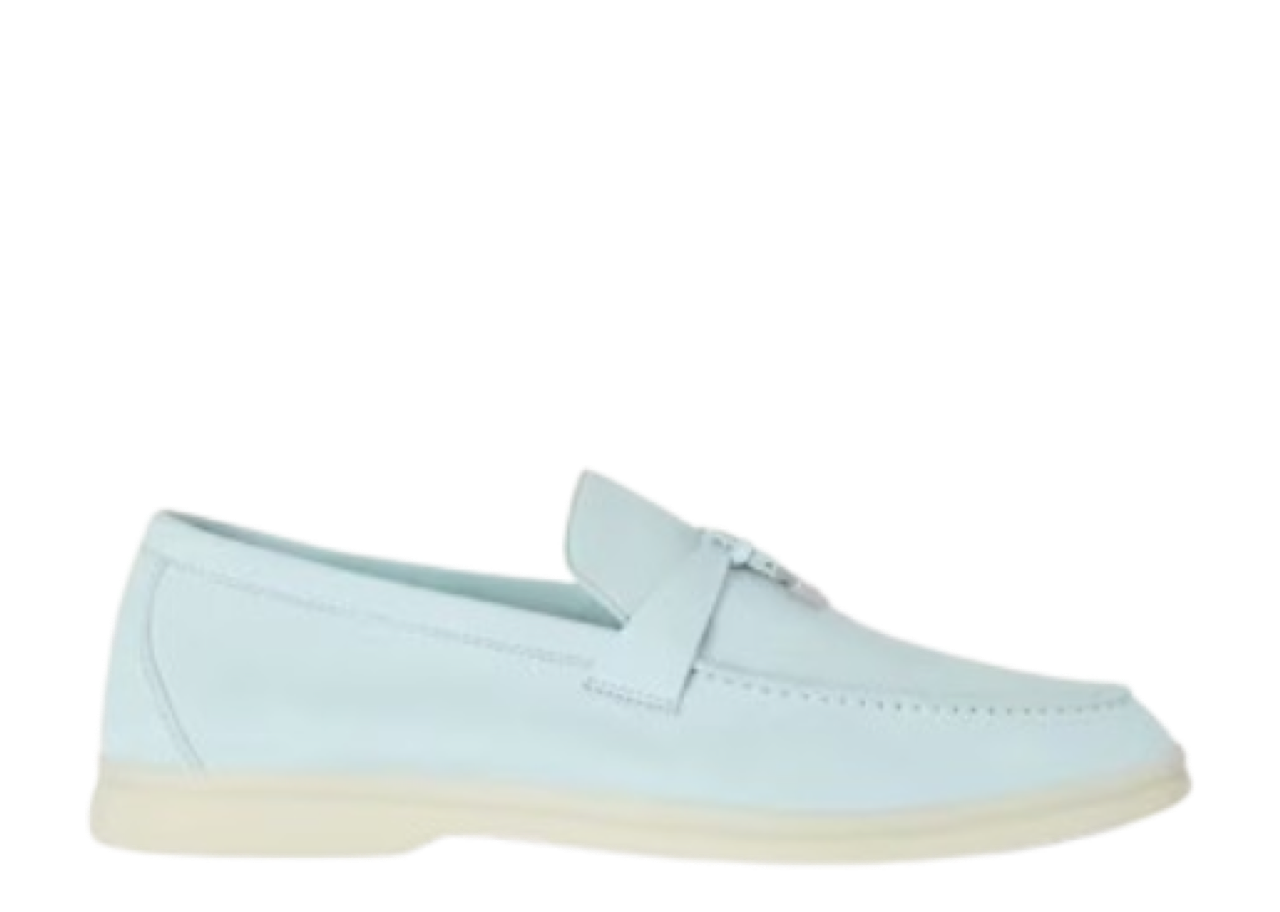 Loro Piana Summer Charms Walk Loafers Azure Sapphire