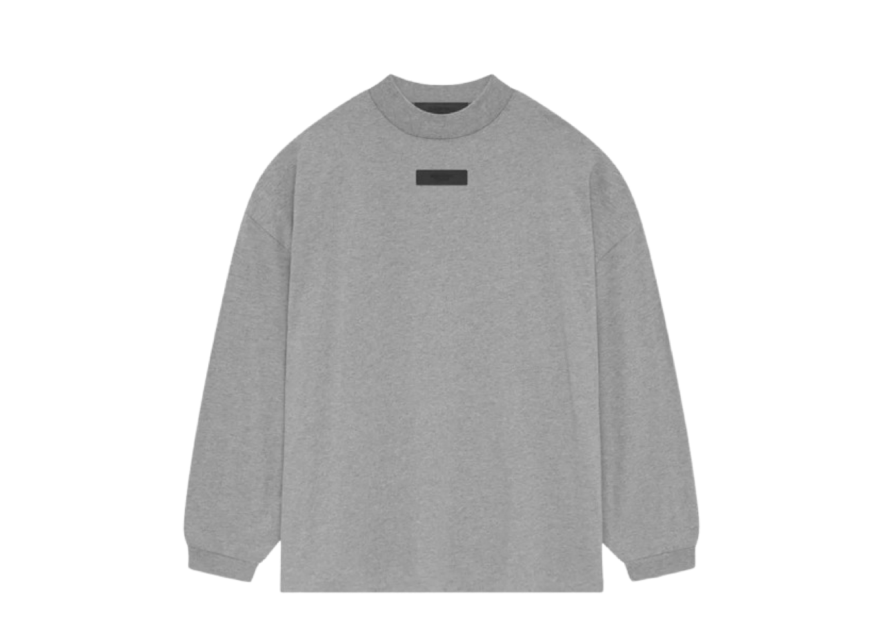 Fear of God Essentials Long-Sleeve Tee Dark Heather Oatmeal