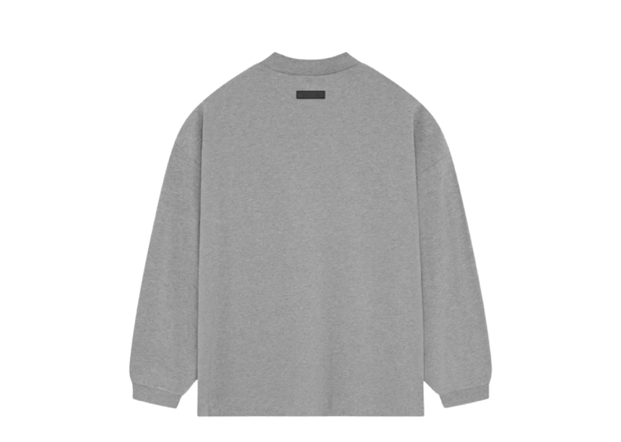 Fear of God Essentials Long-Sleeve Tee Dark Heather Oatmeal - photo 2