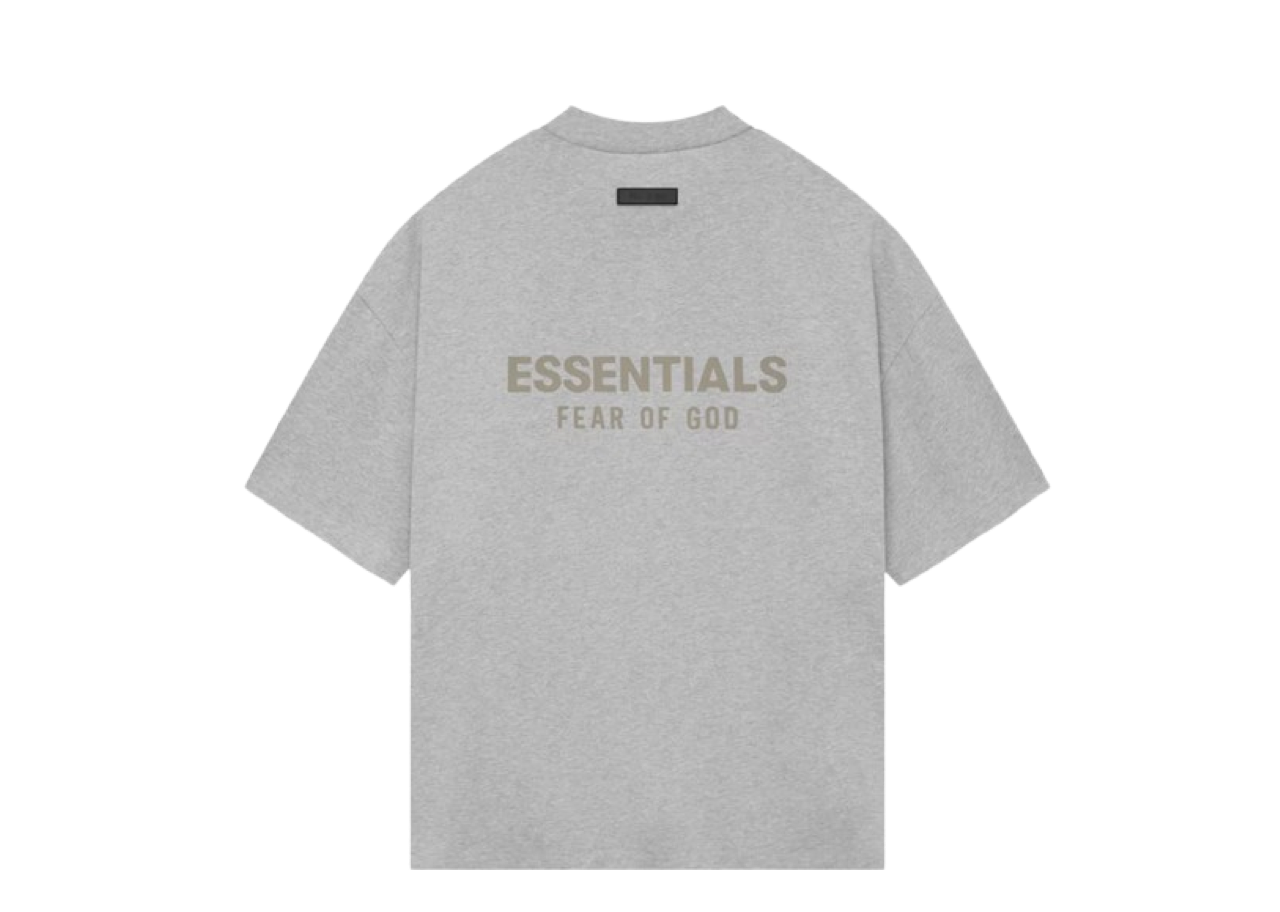 Fear of God Essentials V Neck T-Shirt Light Heather Grey - photo 2
