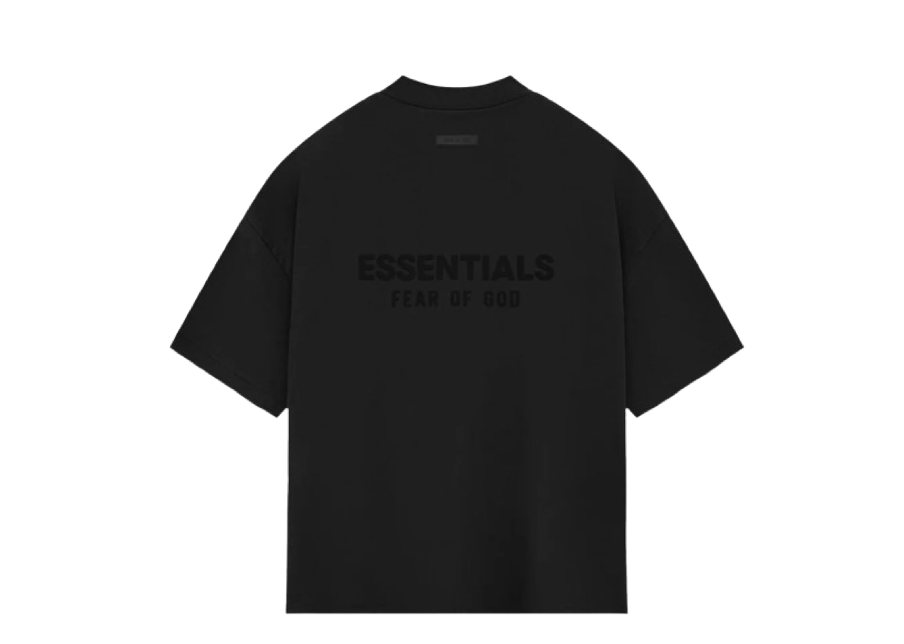 Fear of God Essentials V Neck T-Shirt Jet Black - photo 2