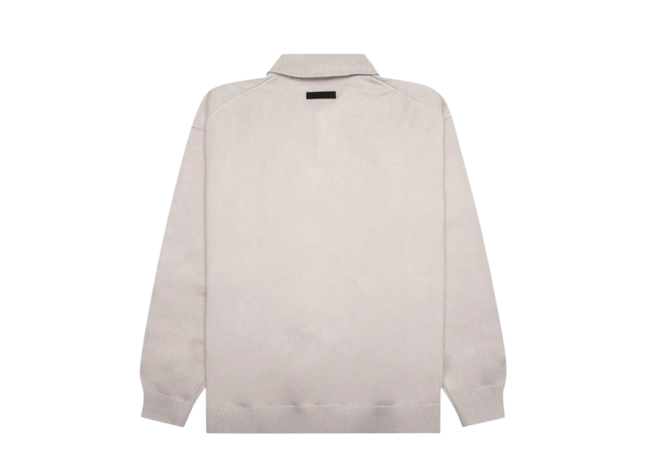 Fear of God Essentials Knit Polo 'Silver Cloud' - photo 2