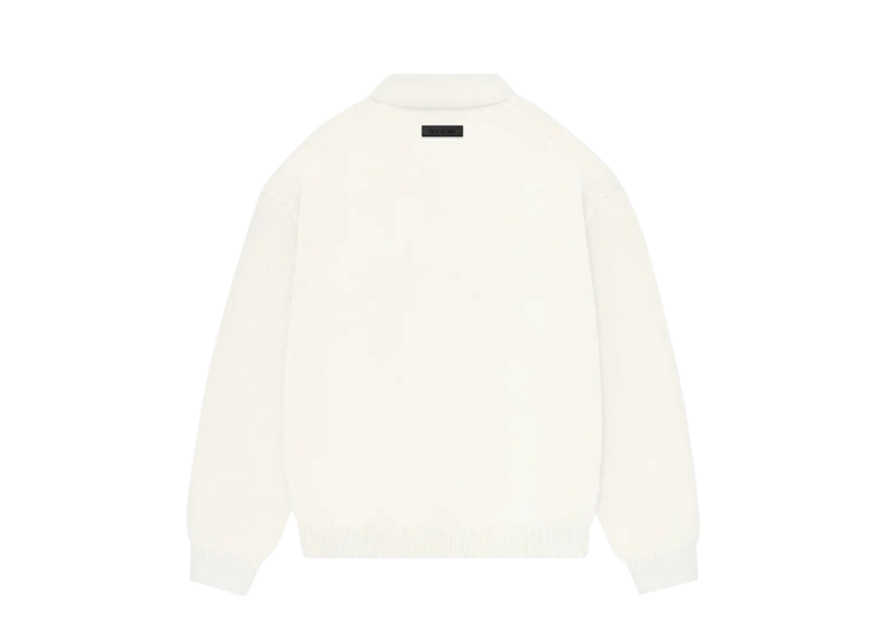 Fear of God Essentials Knit Polo 'Cloud Dancer' - photo 2