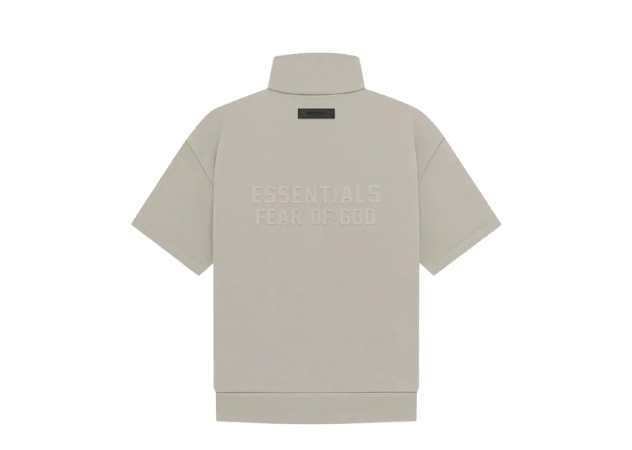 Fear of God Essentials Half Zip 3/4 Sleeve Shirt 'Seal' - photo 2