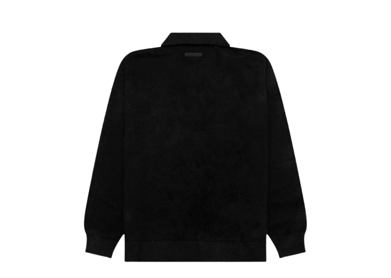 Fear of God Essentials Knit Polo 'Jet Black' - photo 2