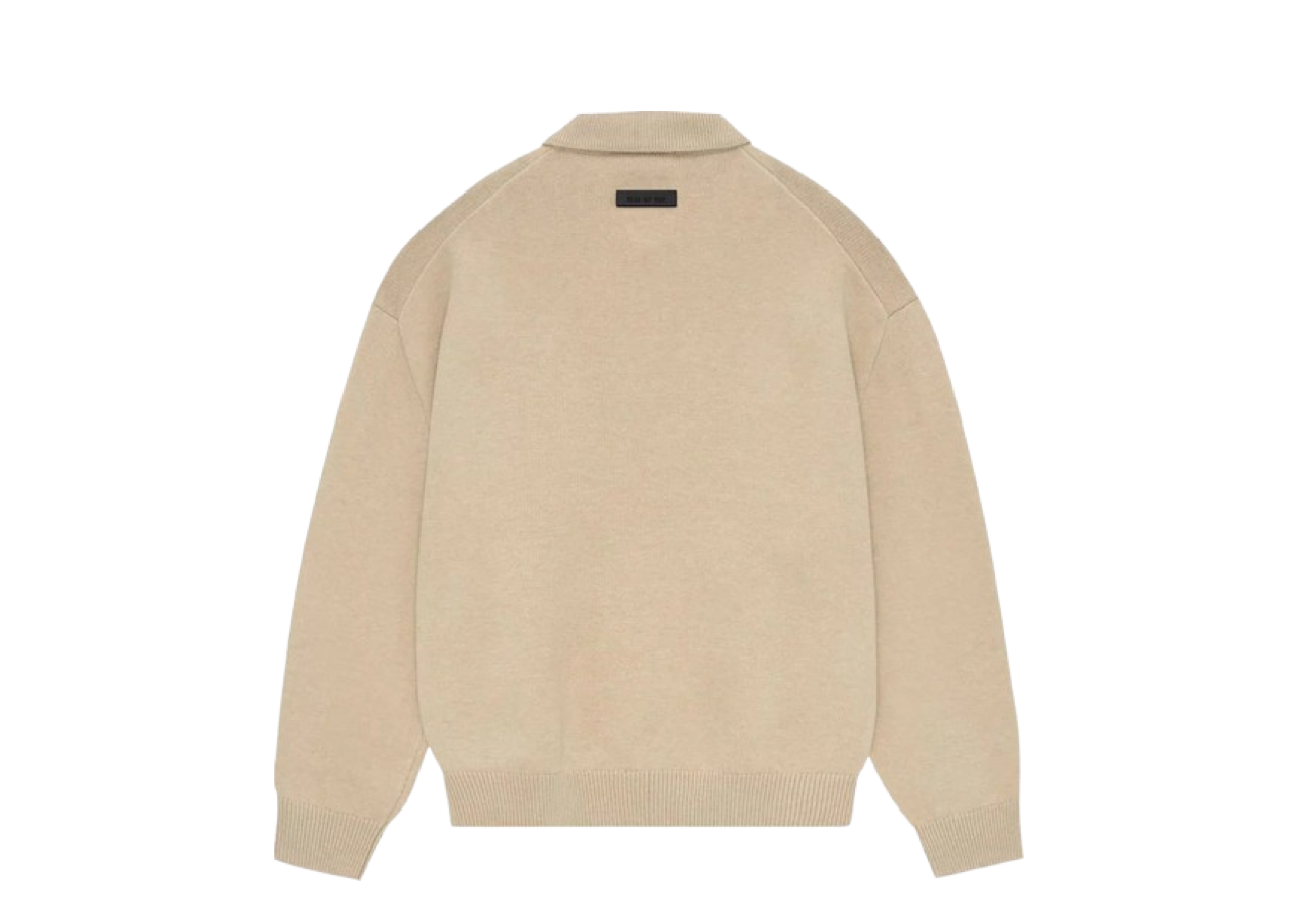 Fear of God Essentials Knit Polo Gold Heather - photo 2