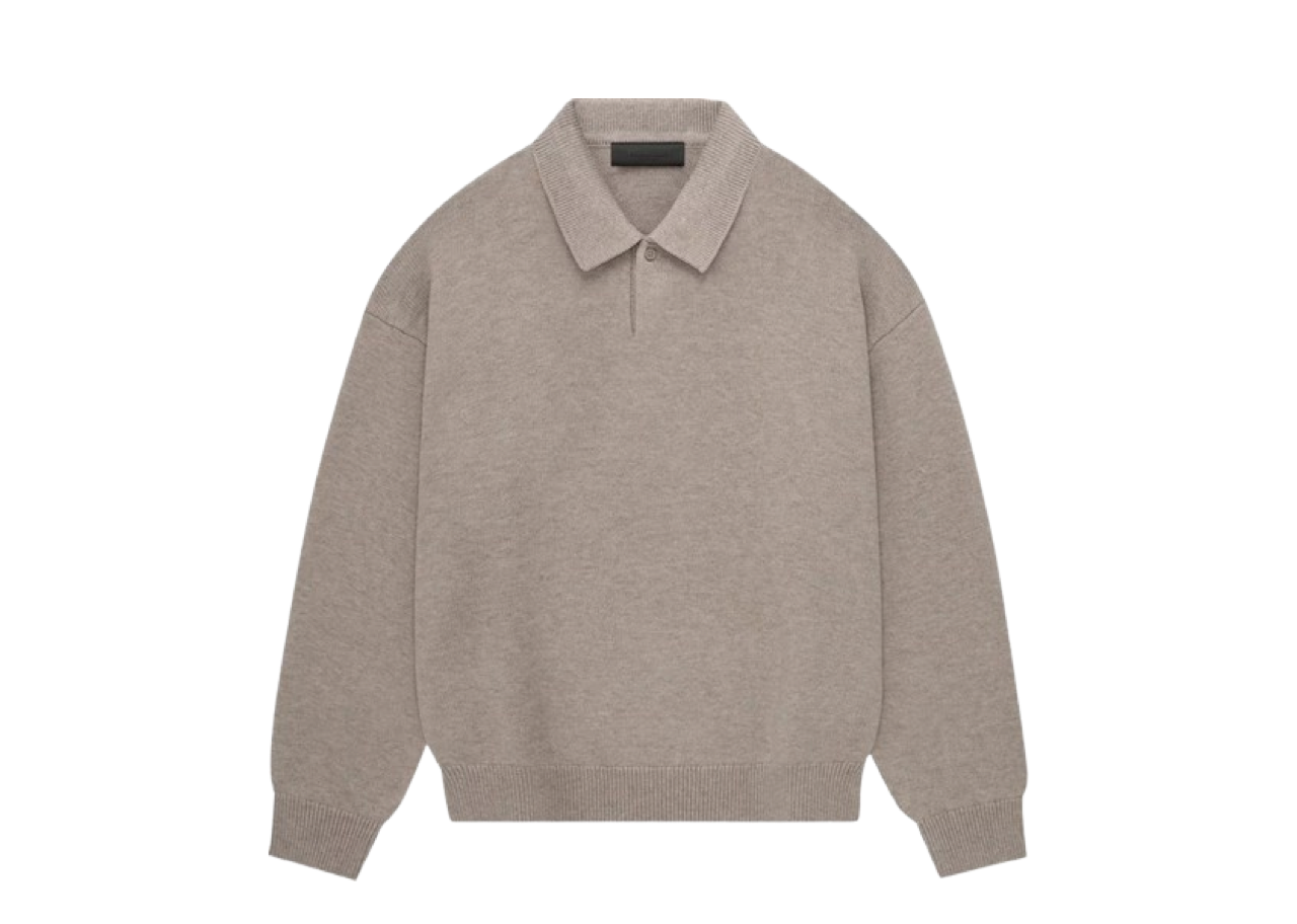 Fear of God Essentials Knit Polo Core Heather