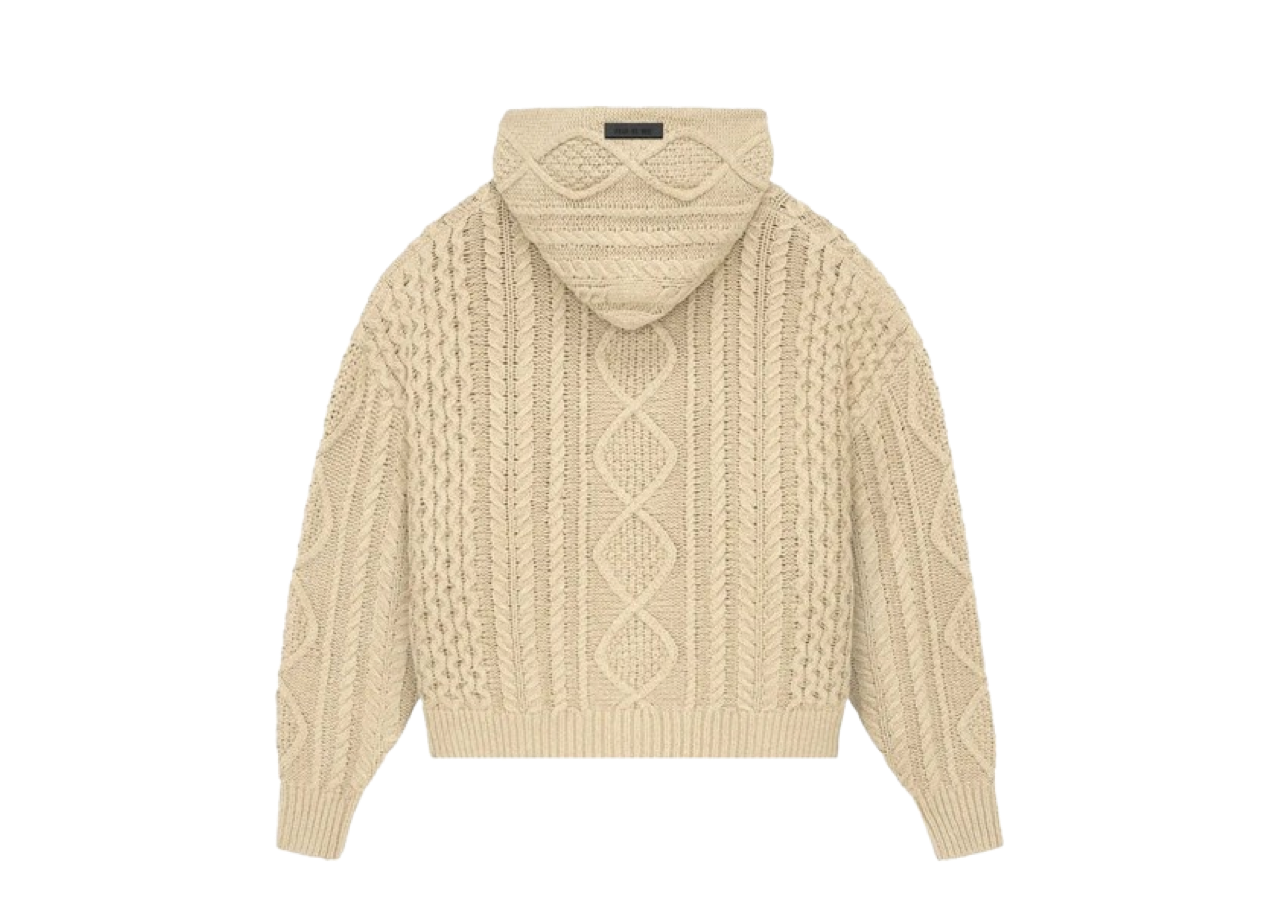 Fear of God Essentials Cable Knit Hoodie 'Gold Heather' - photo 2
