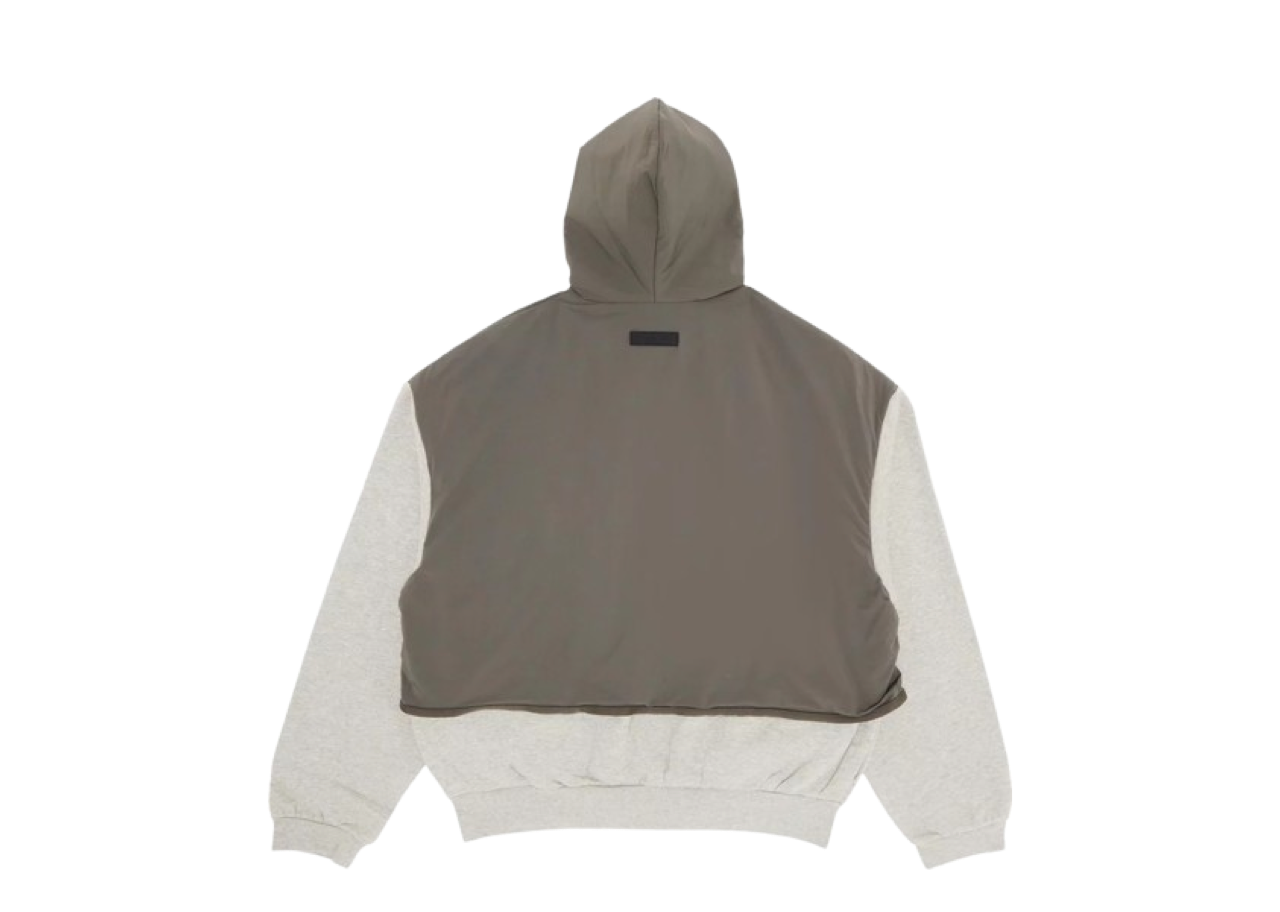 Fear of God Essentials Nylon Fleece Hooded Sweater Dark Heather Oatmeal/Ink - photo 2