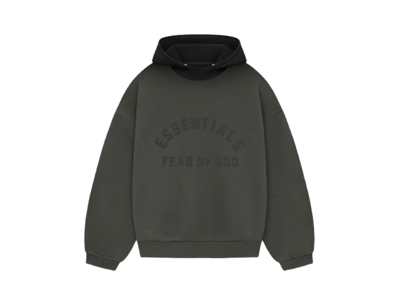 Fear of God Essentials Nylon Fleece Hoodie Ink/Jet Black