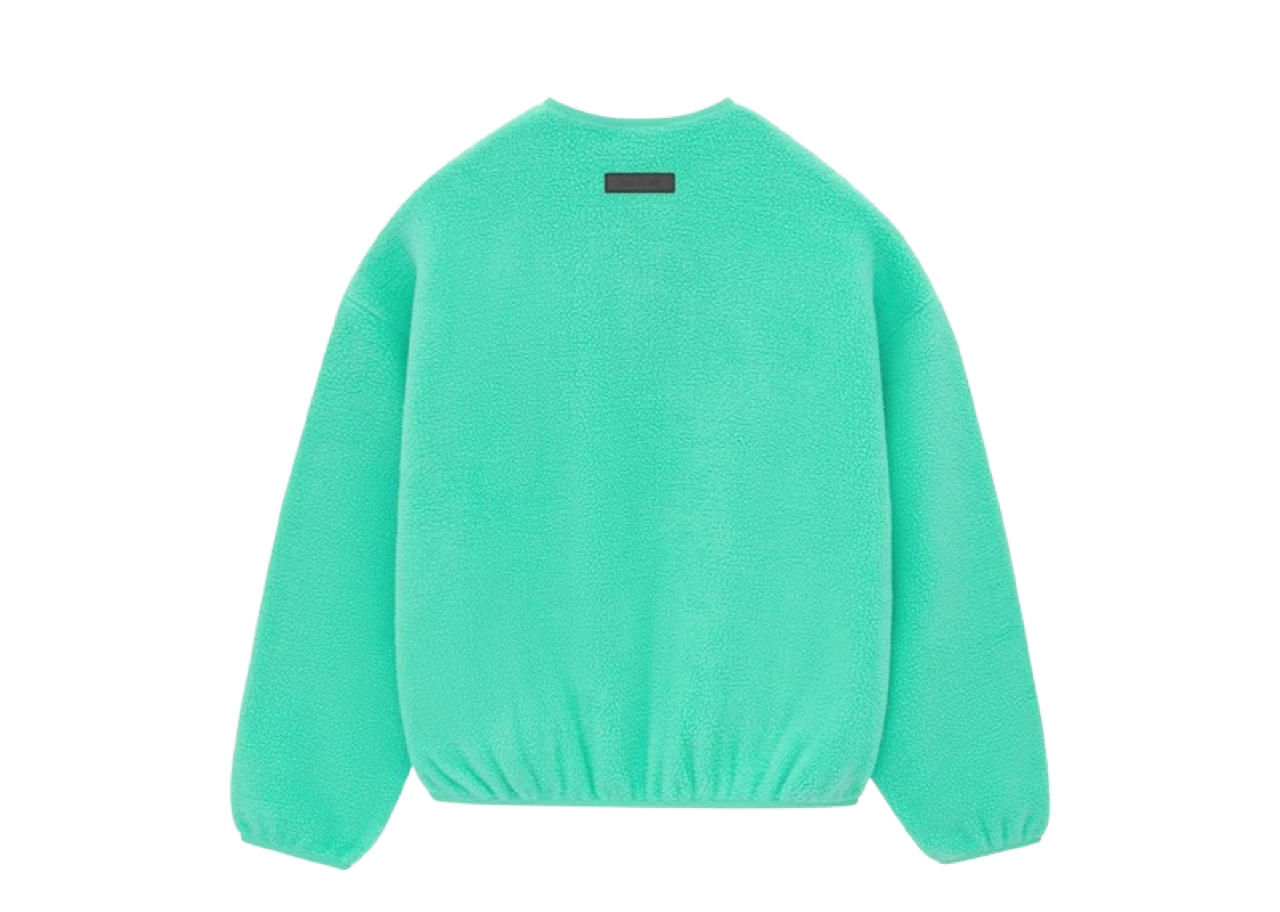 Fear of God Essentials Polar Fleece Crewneck Mint Leaf - photo 2
