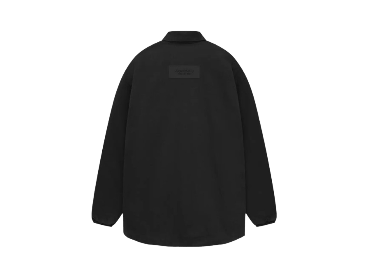 Fear of God Essentials Denim Filled Shirt Jacket Overdye Black Denim - photo 2