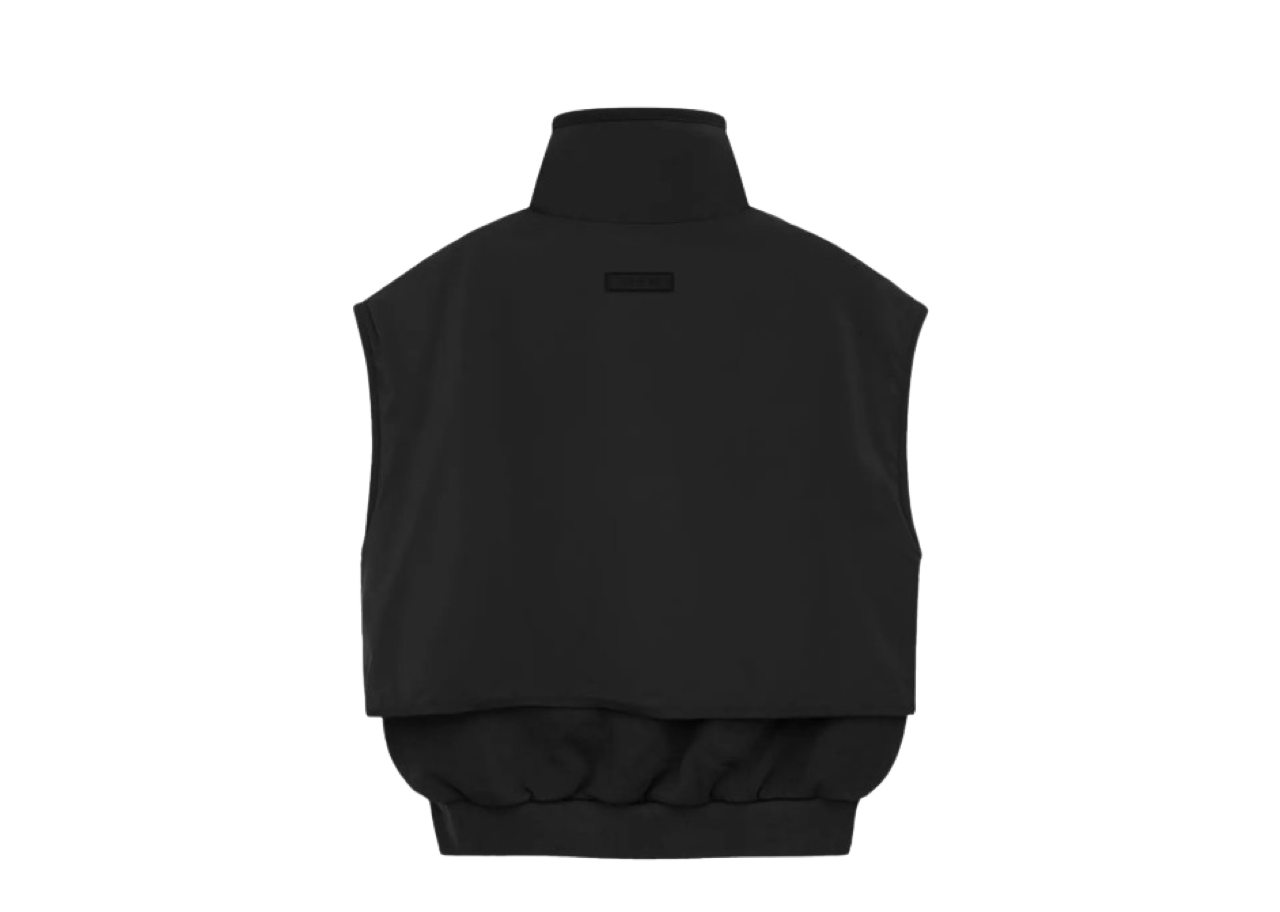 Fear of God Essentials Nylon Fleece Mockneck Vest Jet Black/Jet Black - photo 2