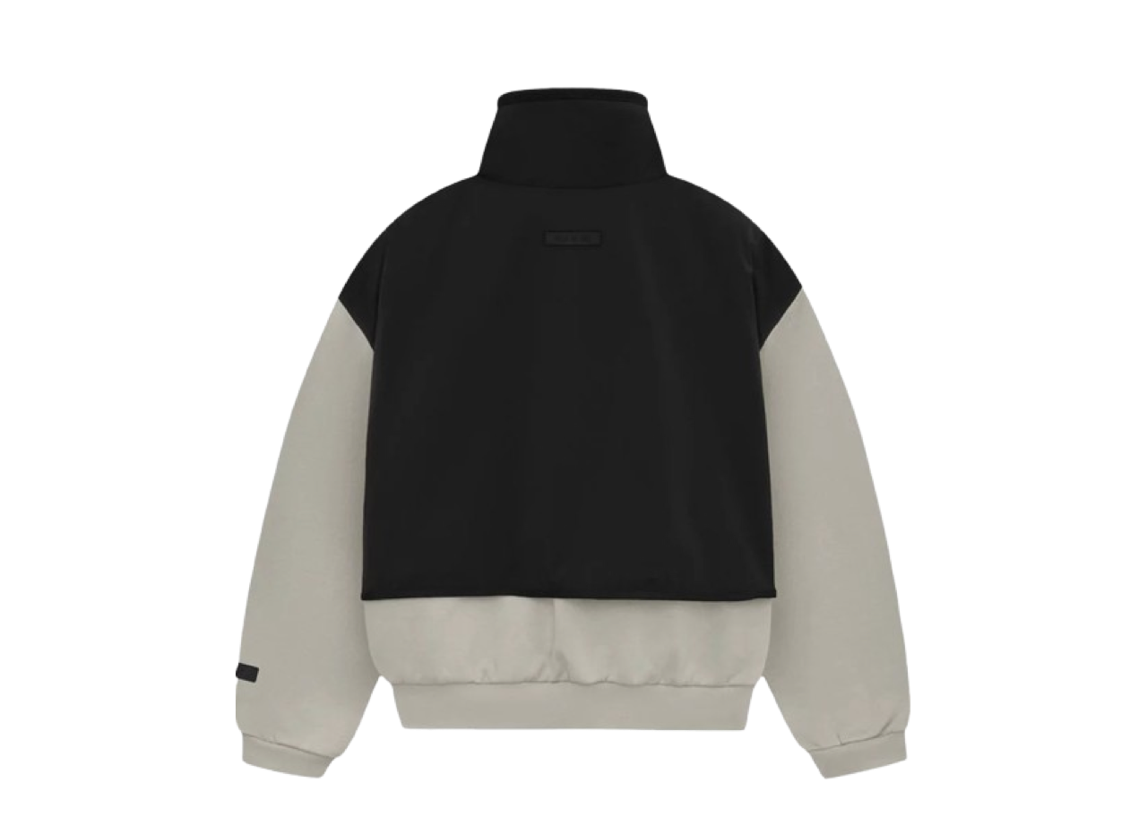 Fear of God Essentials Nylon Fleece Mockneck Sweater Seal/Jet Black - photo 2