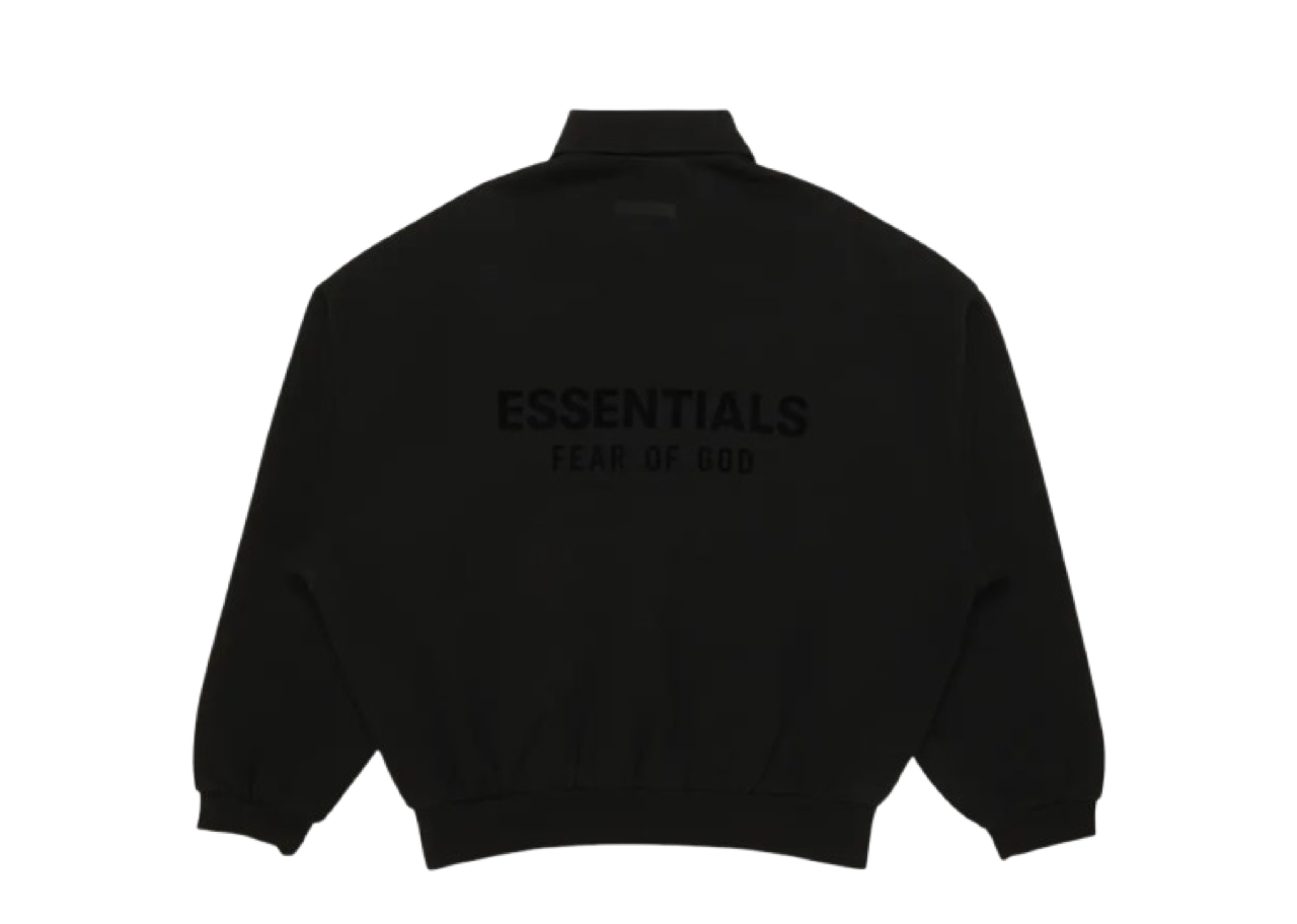 Fear of God Essentials Long-Sleeve Polo Jet Black - photo 2