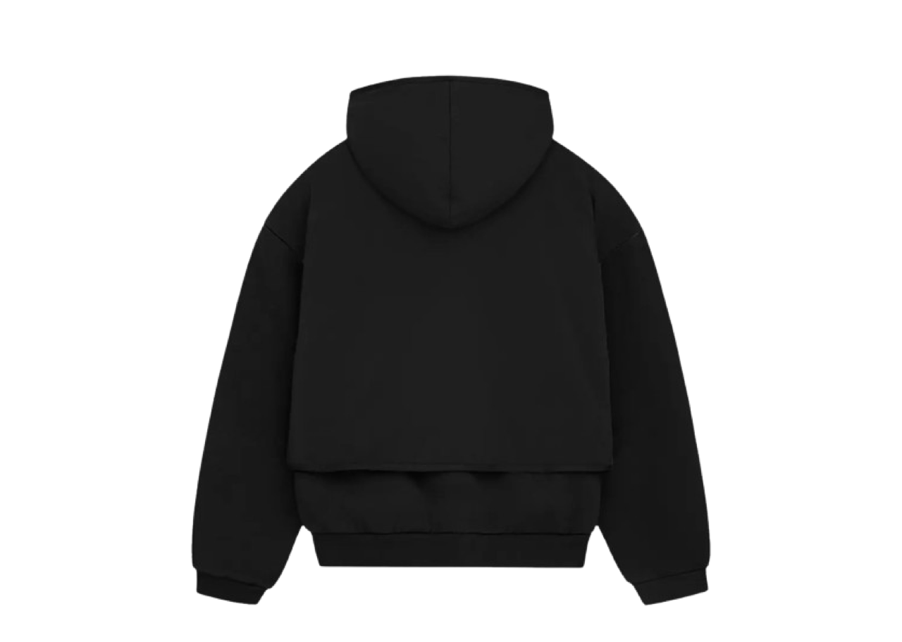 Fear of God Essentials Nylon Fleece Hooded Sweater Jet Black/Jet Black - photo 2