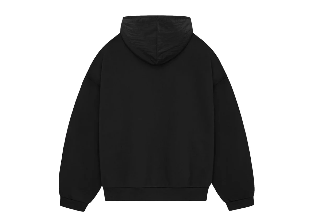 Fear of God Essentials Nylon Fleece Hoodie Jet Black - photo 2